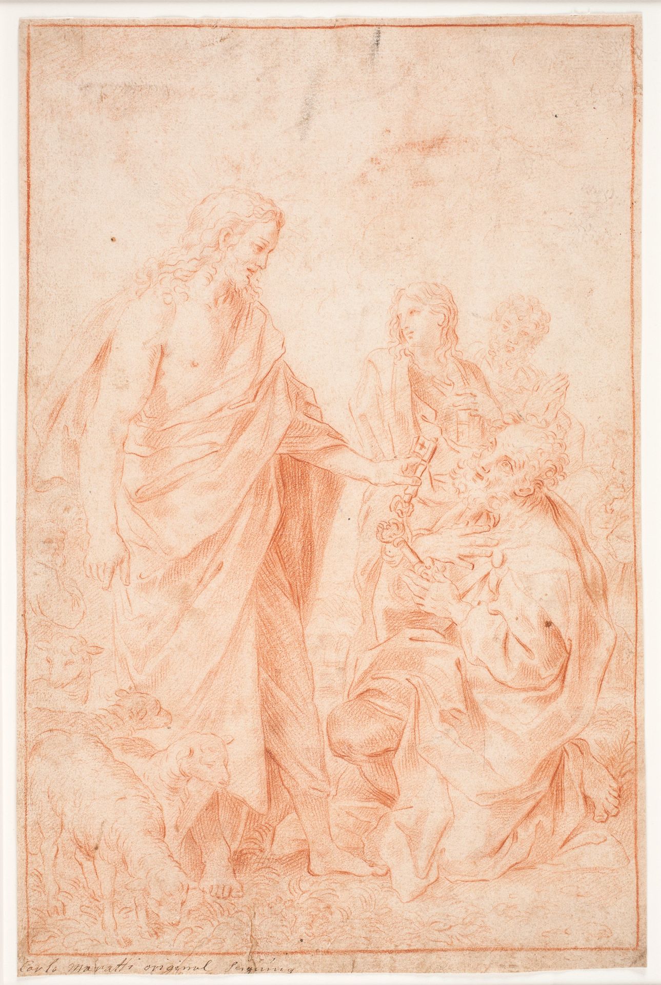 Kristus overgiver Skt. Peter nøglerne by Hendrik Krock