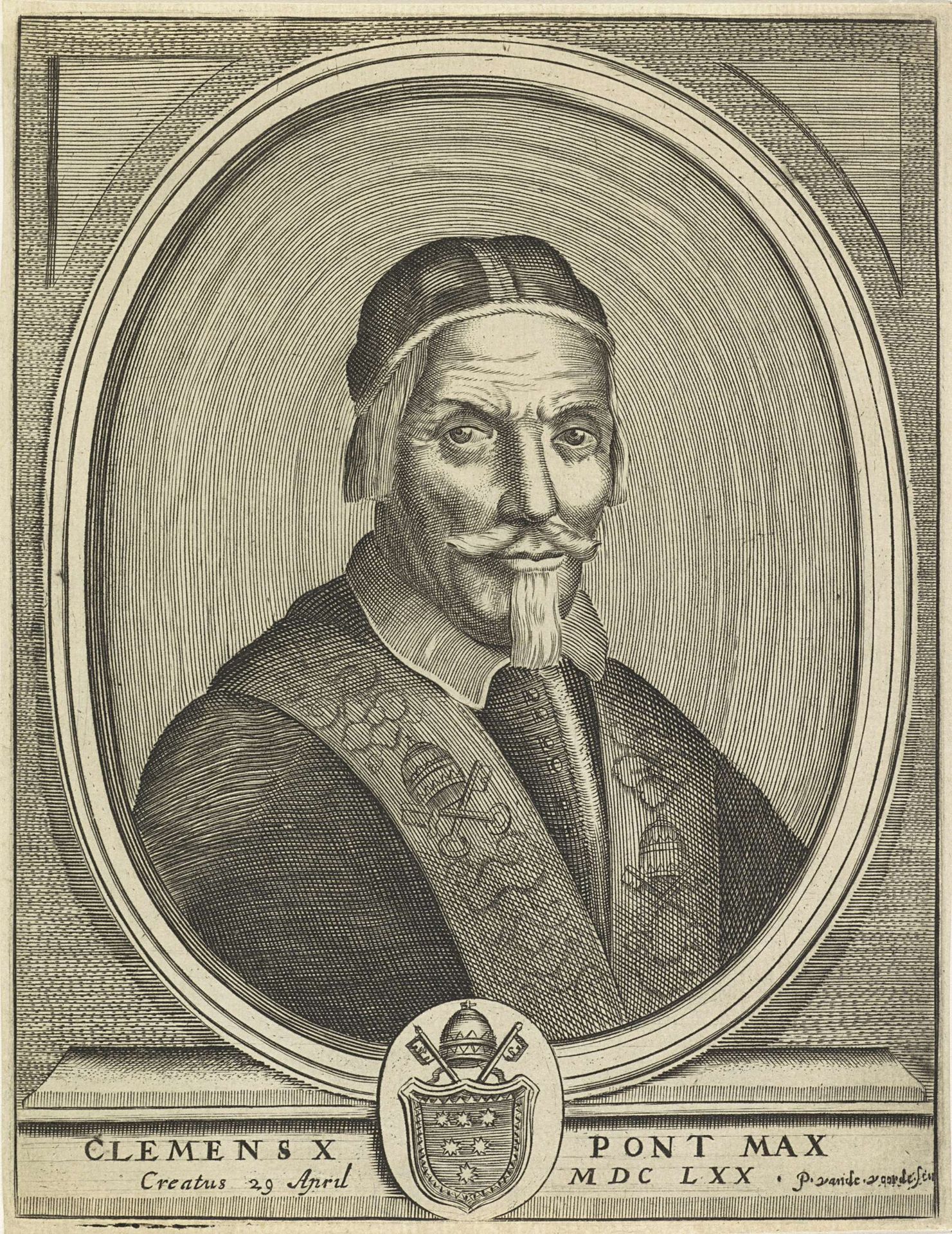 Portret van paus Clemens X by Peter van Voorde