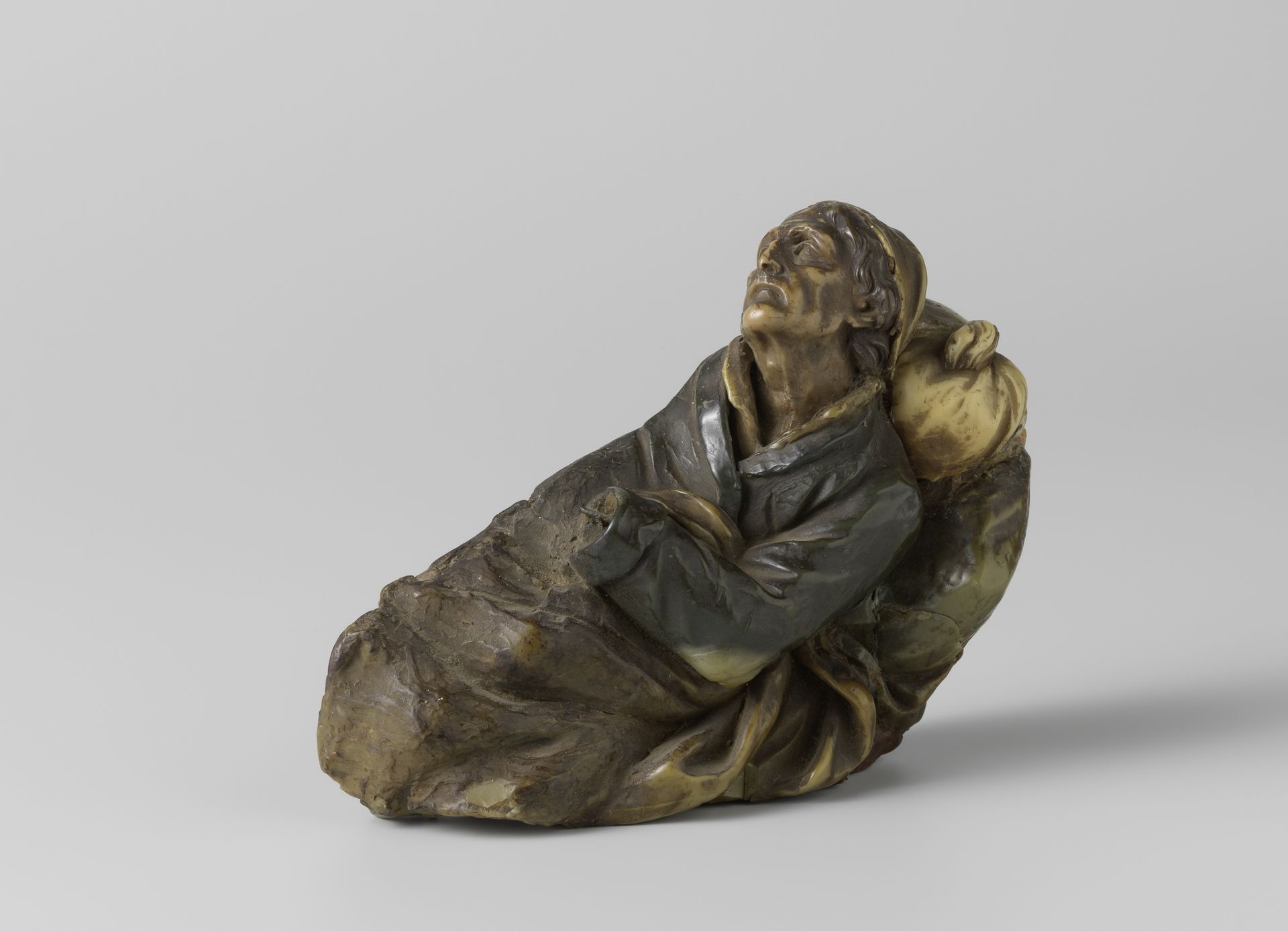 Stervende man, "The Dying Socrates", Voltaire(?) by Philippe Curtius