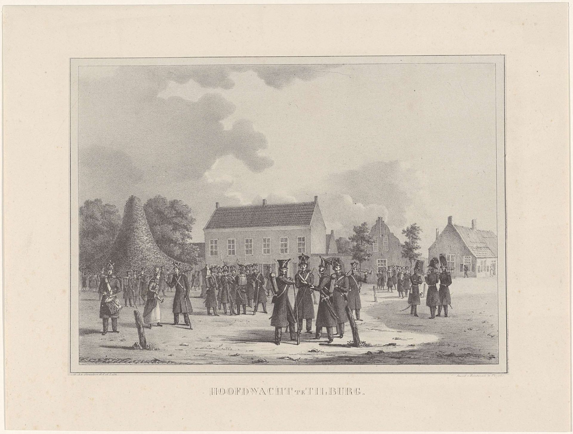 Hoofdwacht te Tilburg, 1830-1831 by Marinus Adrianus van Straten