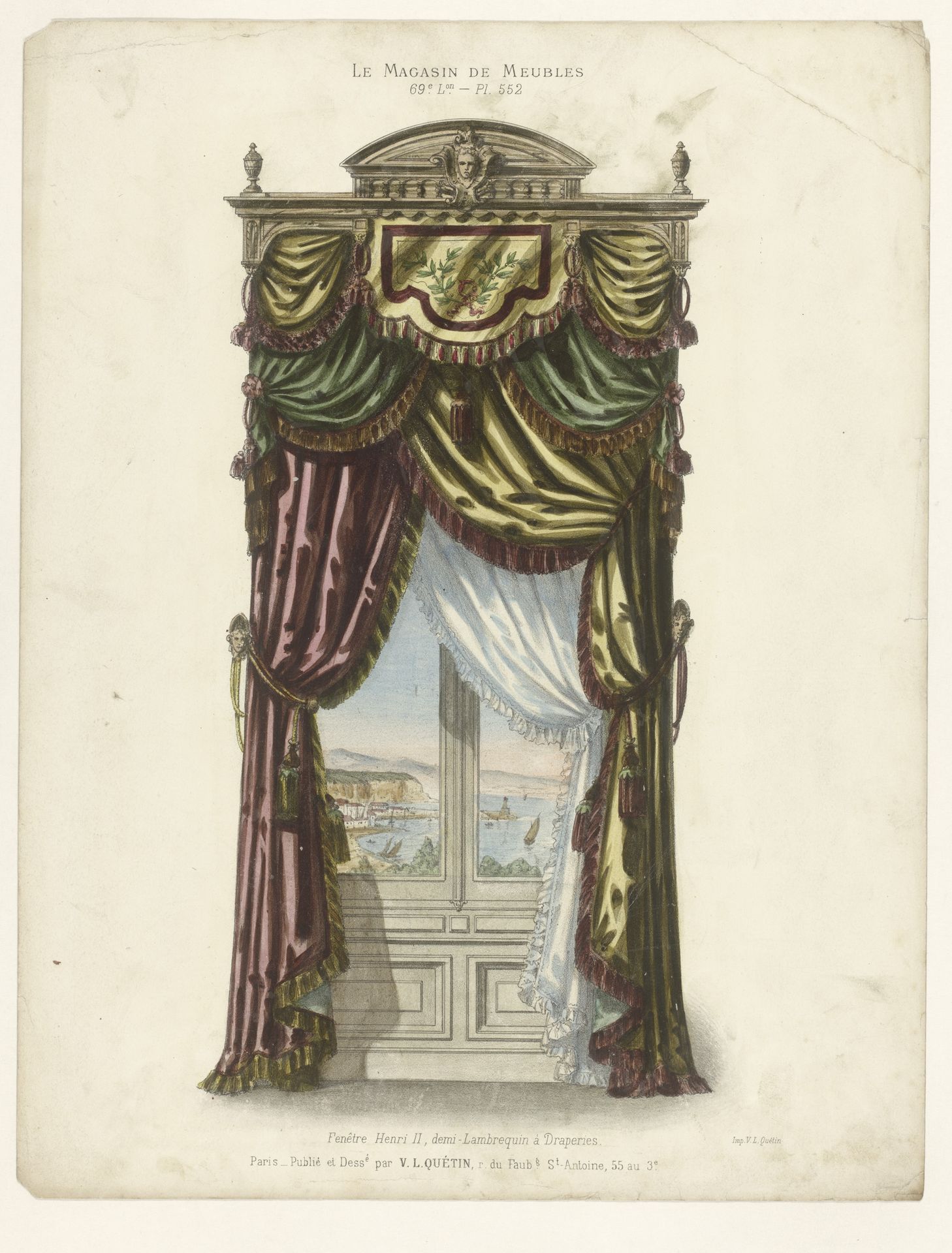 Venster met gordijnen by Anonymous