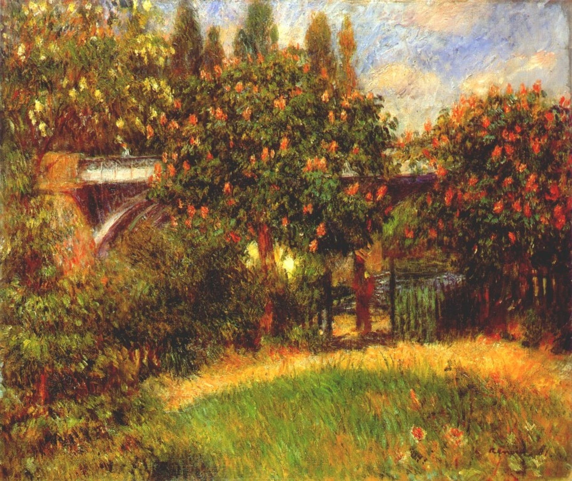 Railway Bridge at Chatou by Pierre-Auguste Renoir