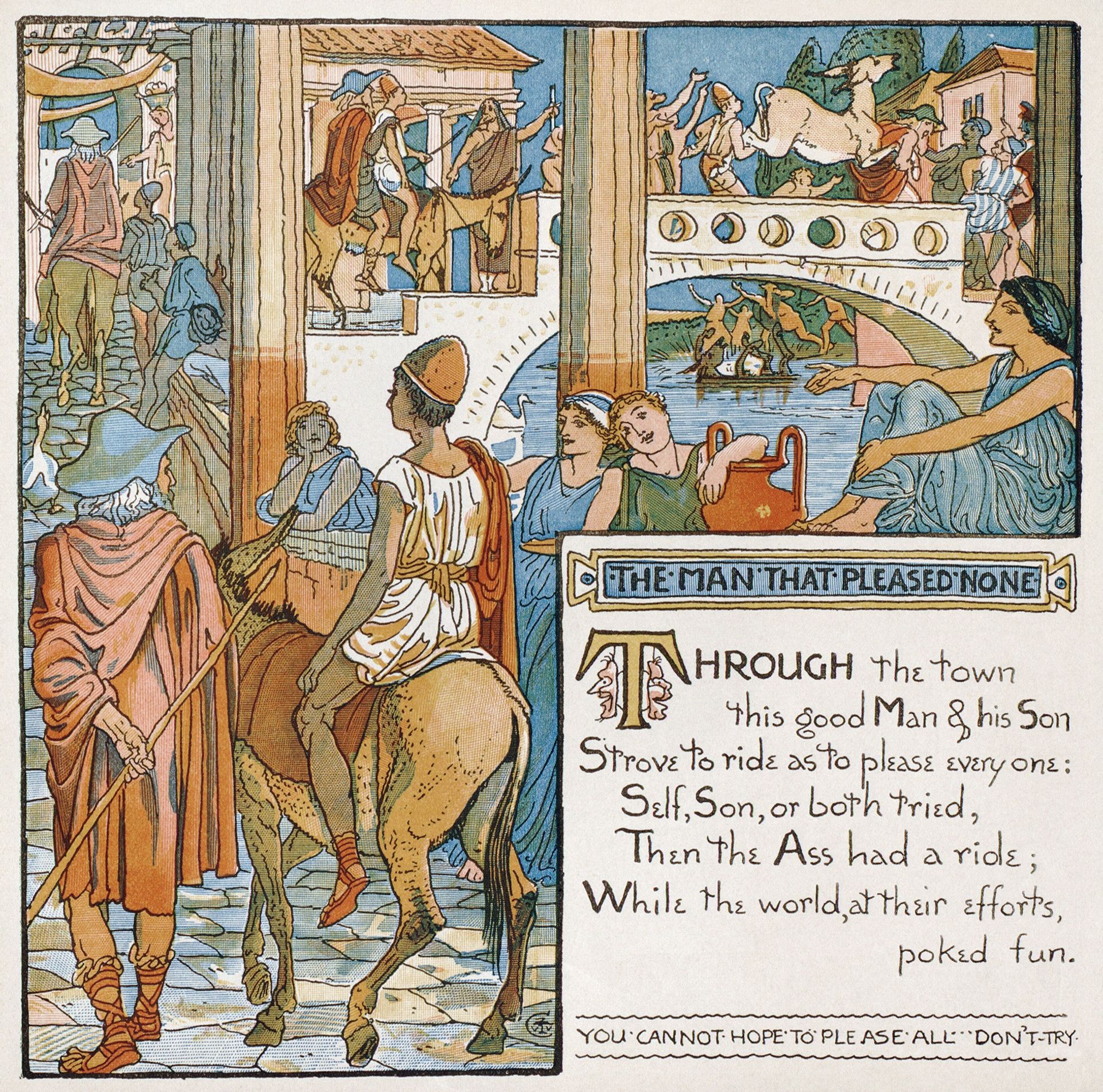 Illustration for The Man That Pleased None by Walter Crane
