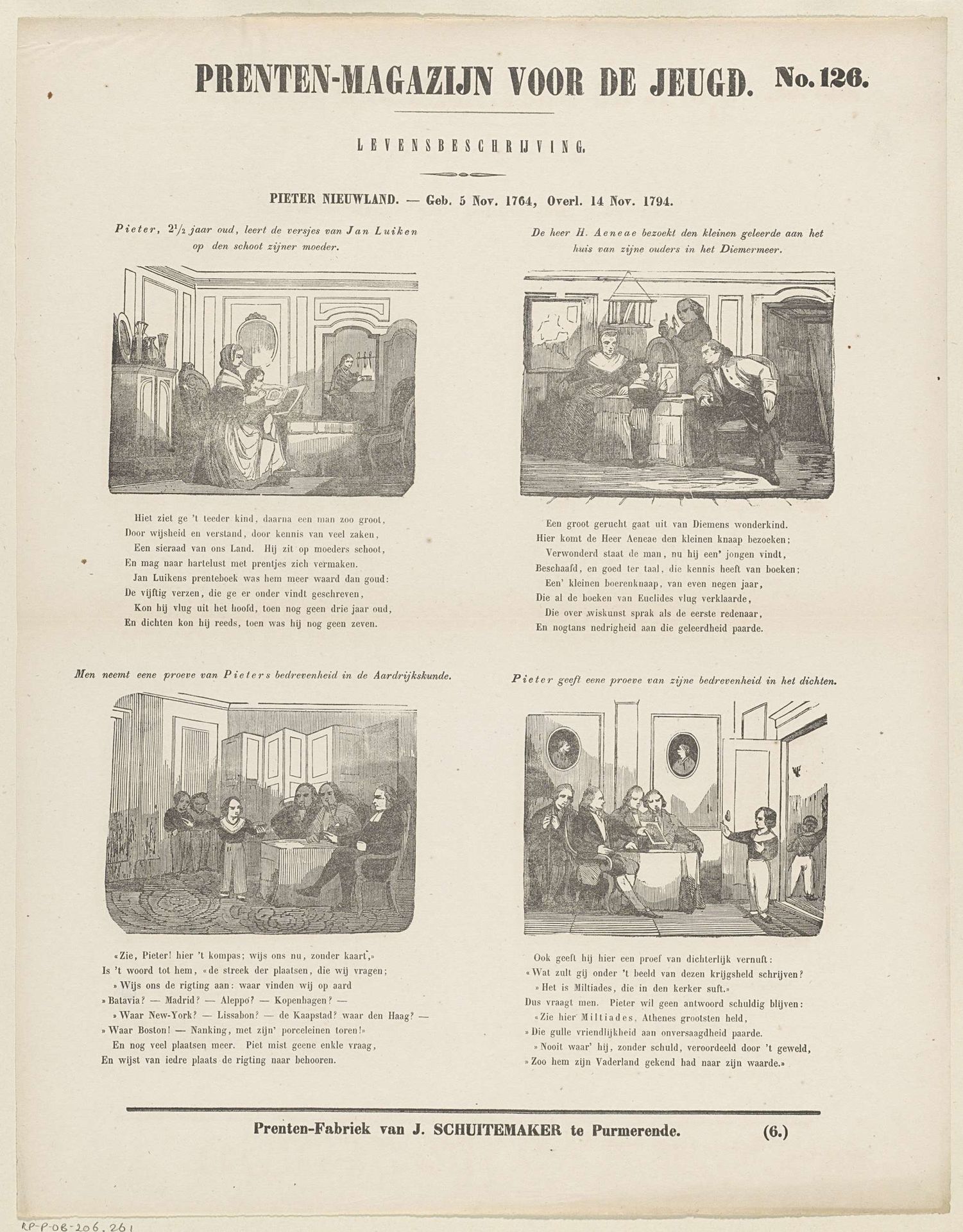 Pieter Nieuwland. - Geb. 5 Nov. 1764, Overl. 14 Nov. 1794 by Jan Schuitemaker