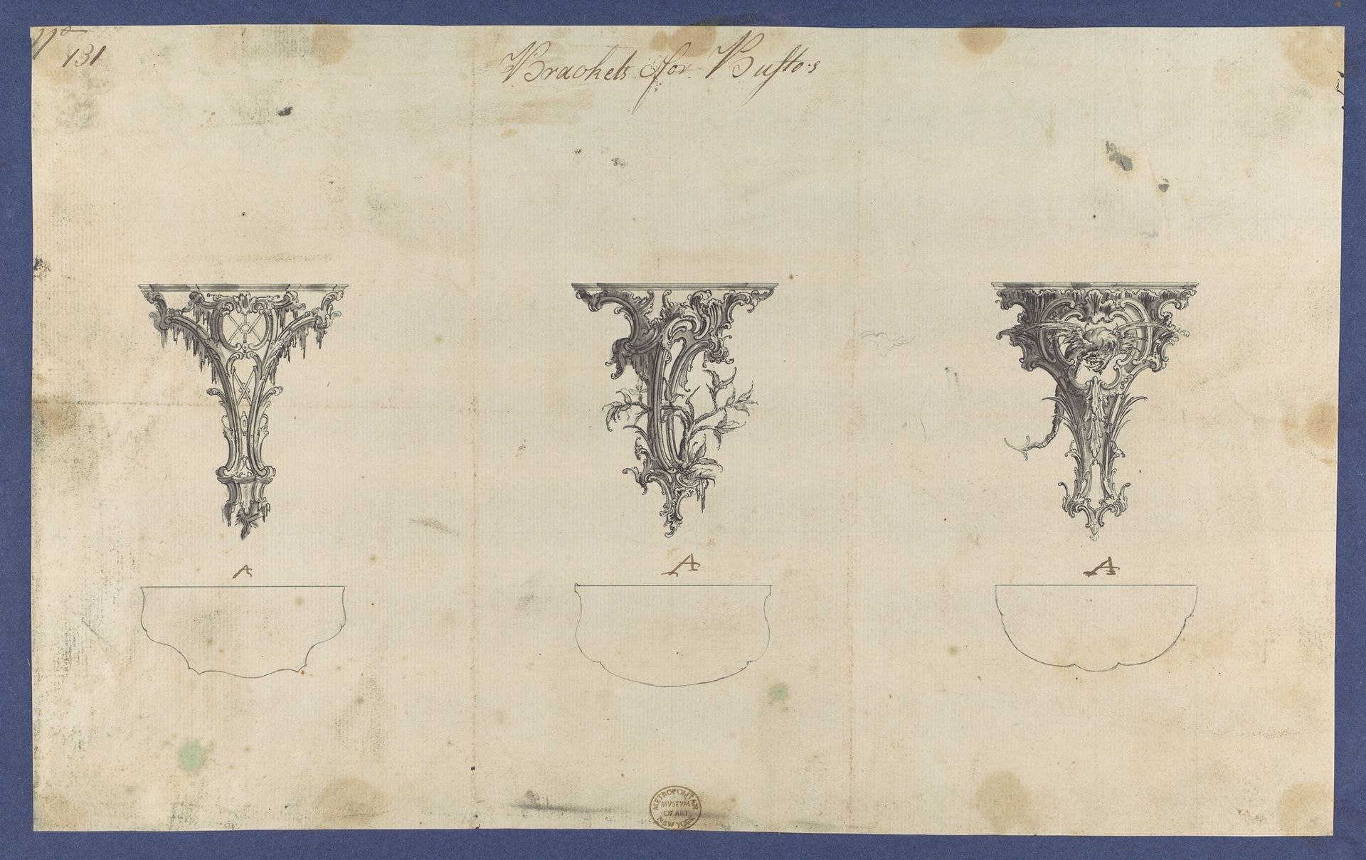 Brackets for Bustos, in Chippendale Drawings, Vol. I by Thomas Chippendale