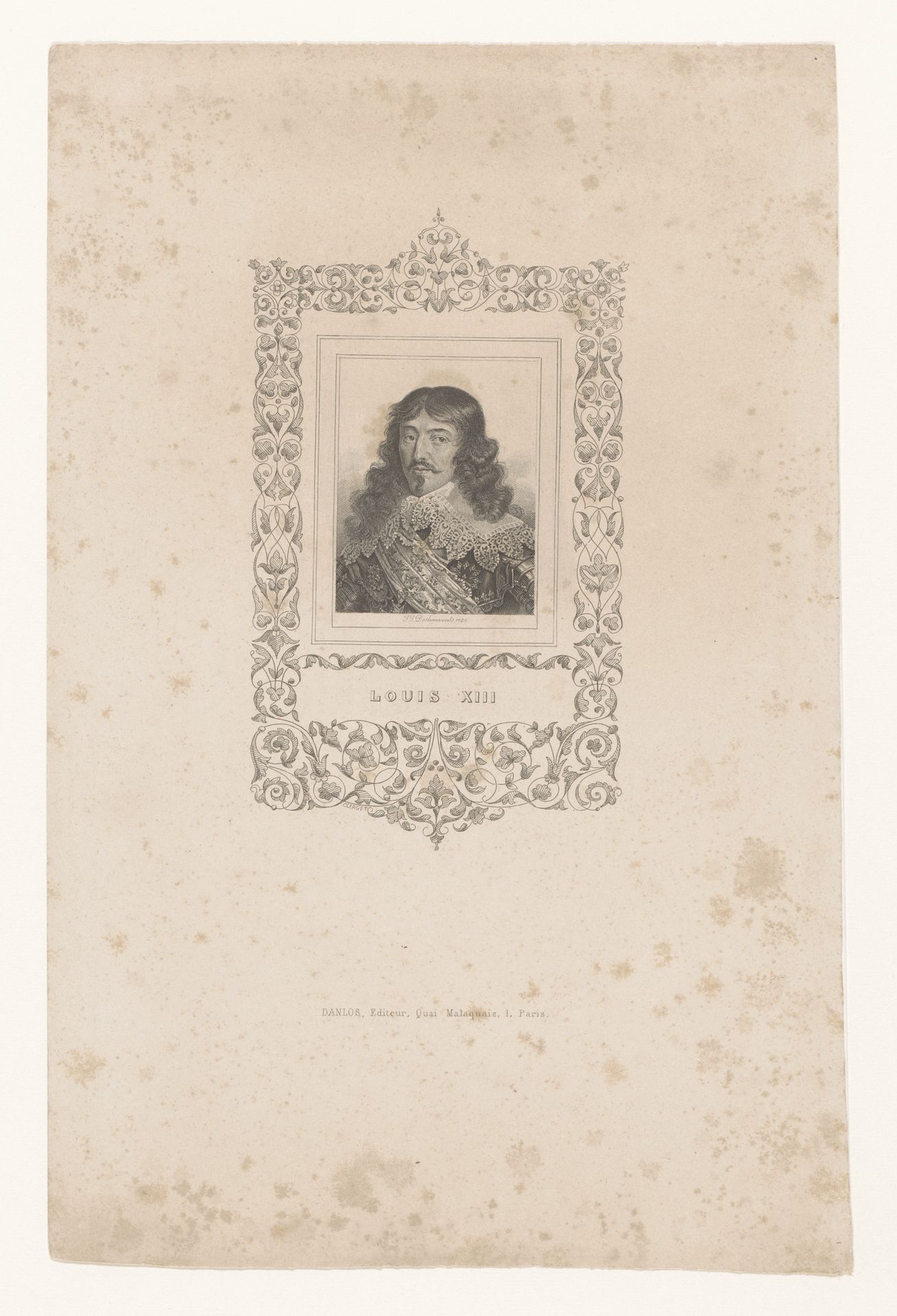 Portret van Lodewijk XIII by W.J.J.des Hauvents