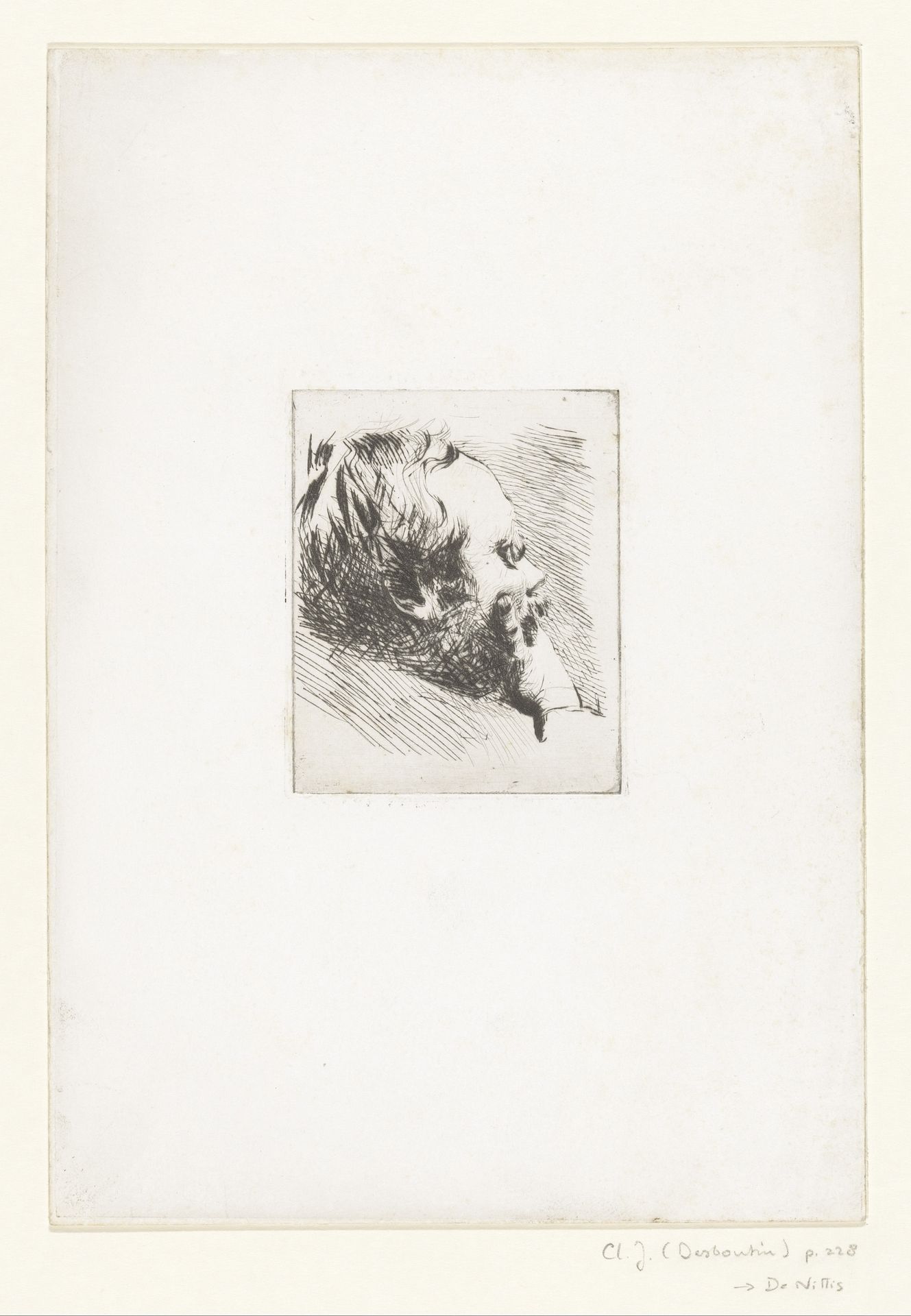 Portret van kunstenaar Edgar Degas by Giuseppe de Nittis
