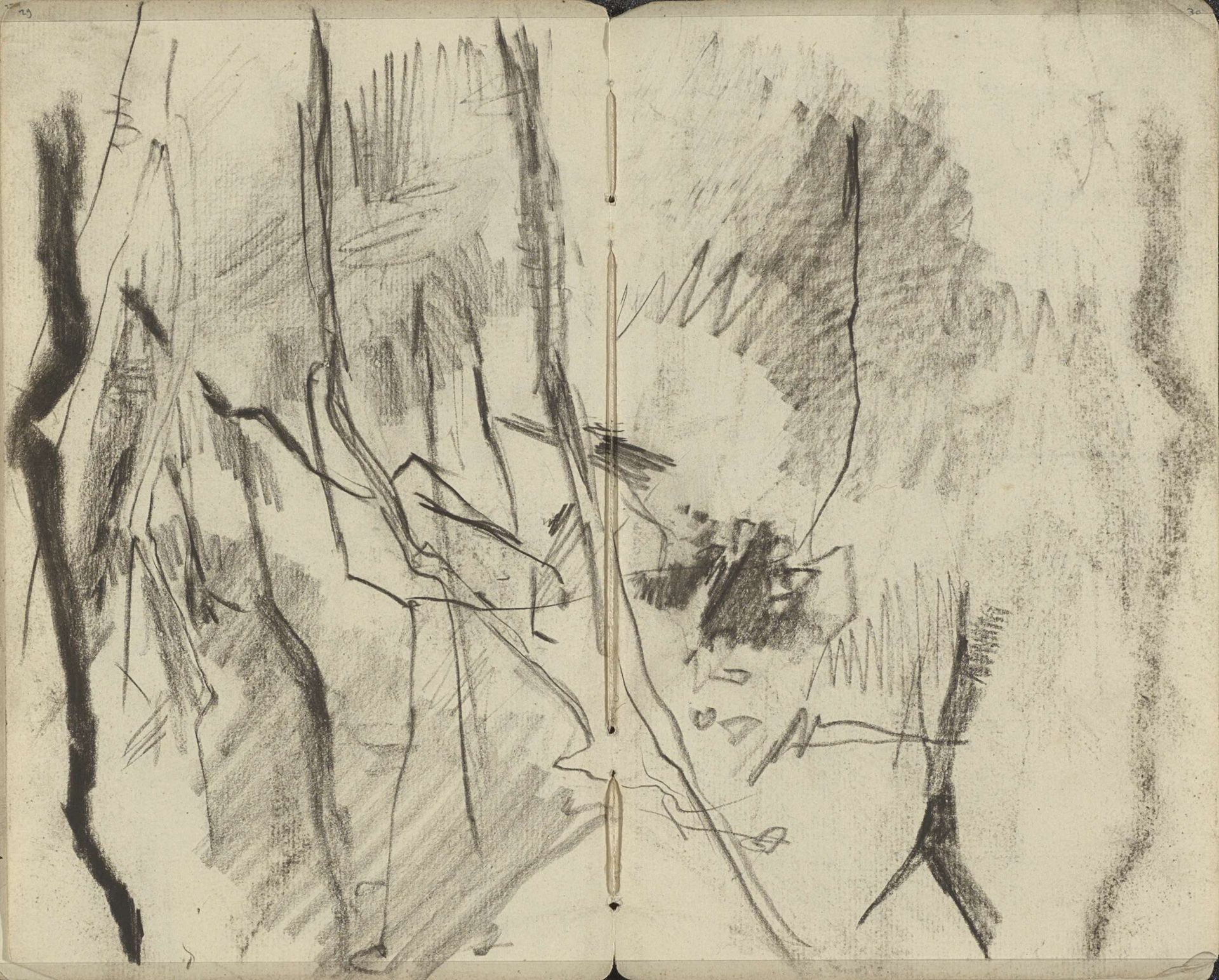 Studie, mogelijk van bomen by George Hendrik Breitner