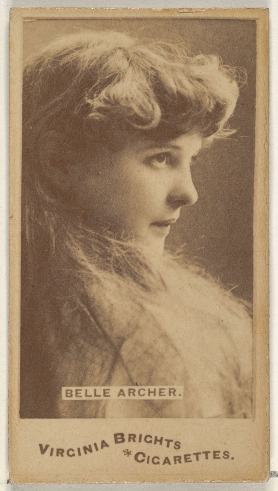 Belle Archer, from the Actors and Actresses series (N45, Type 1) for Virginia Brights Cigarettes by Allen & Ginter