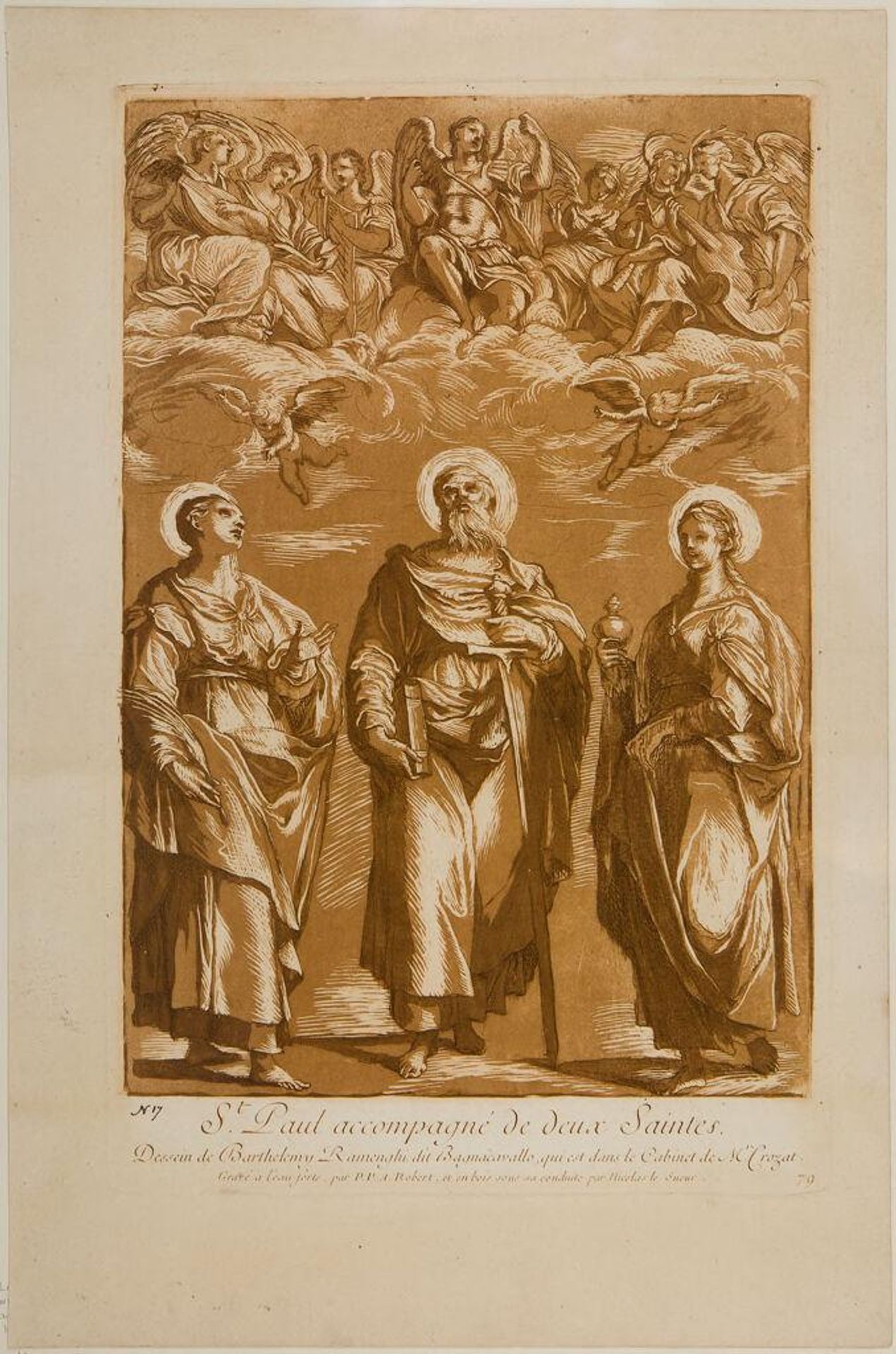 Saint Paul with Saints by Paul-Ponce-Antoine Robert