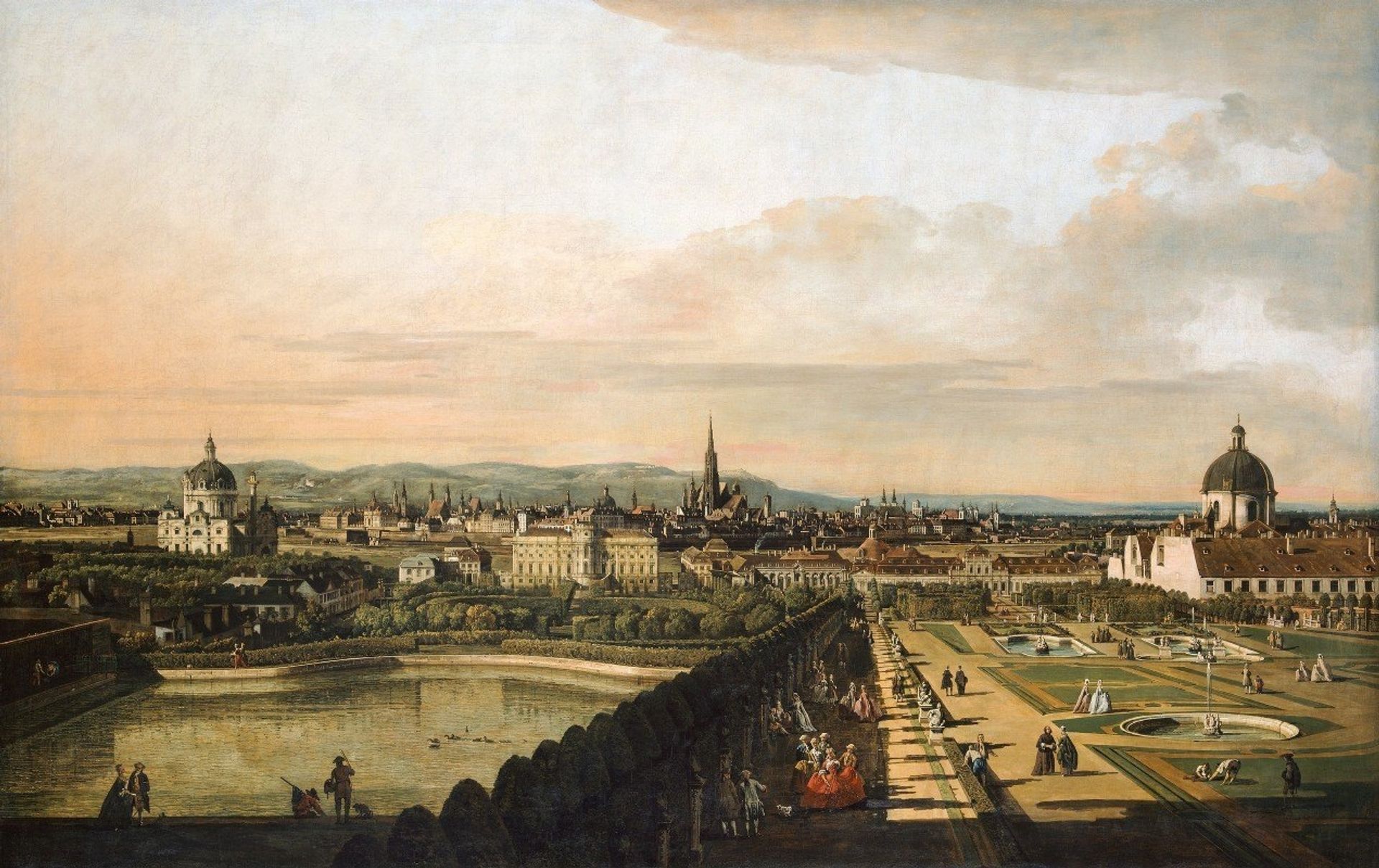 Vienna Viewed from the Belvedere Palace by Canaletto