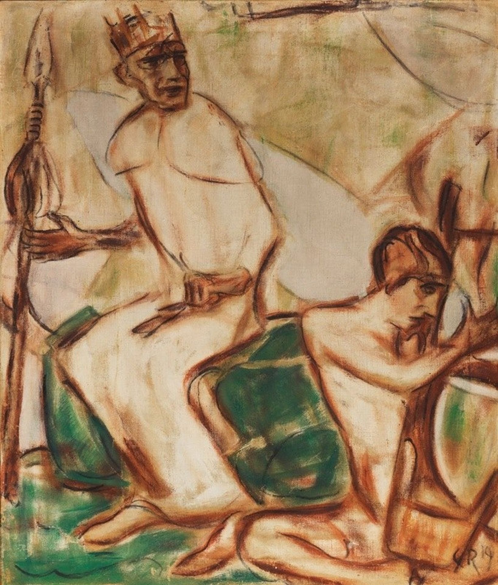 David und Saul by Christian Rohlfs