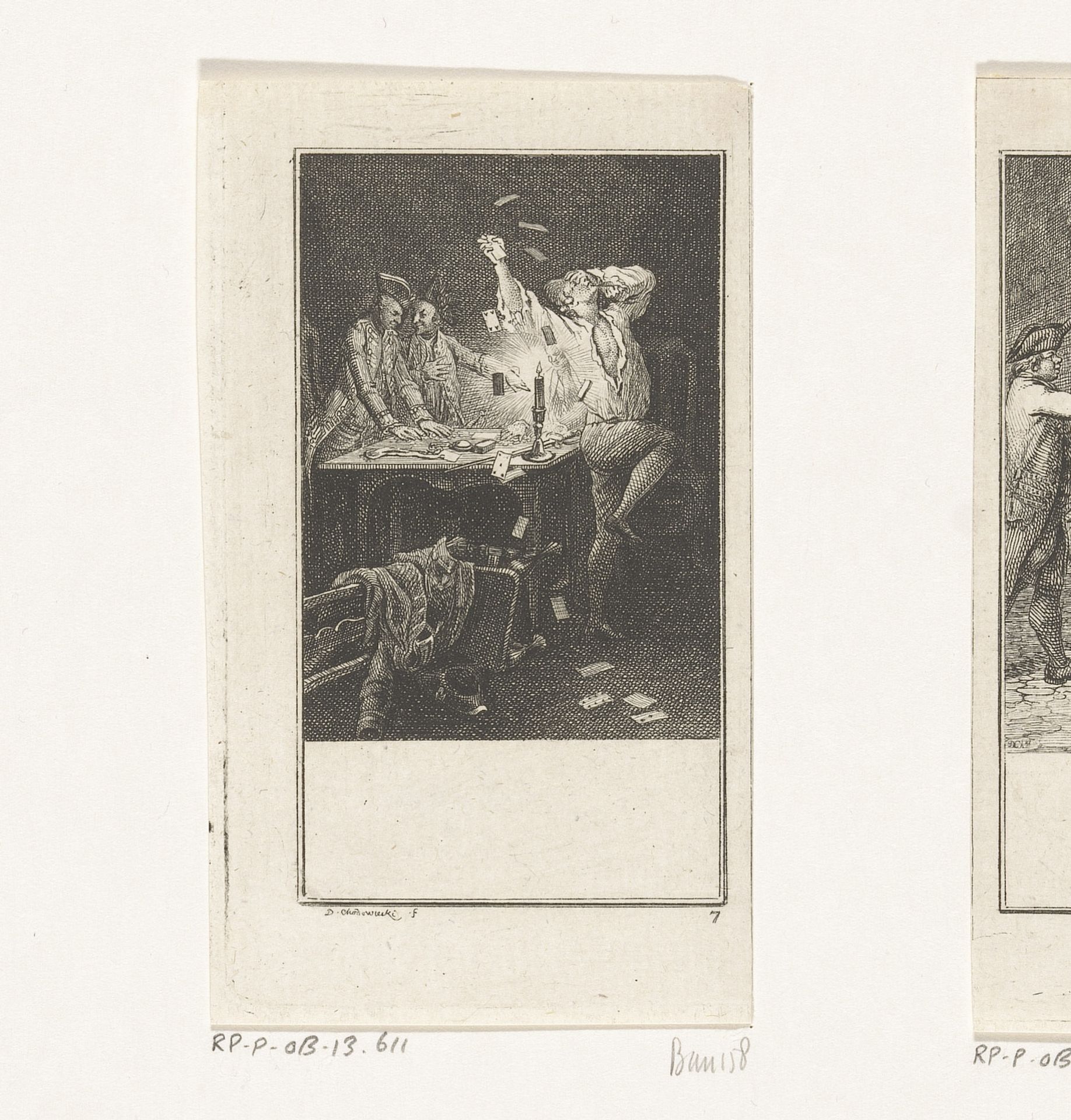 Oefening in geduld en verachting van rijkdom by Daniel Nikolaus Chodowiecki