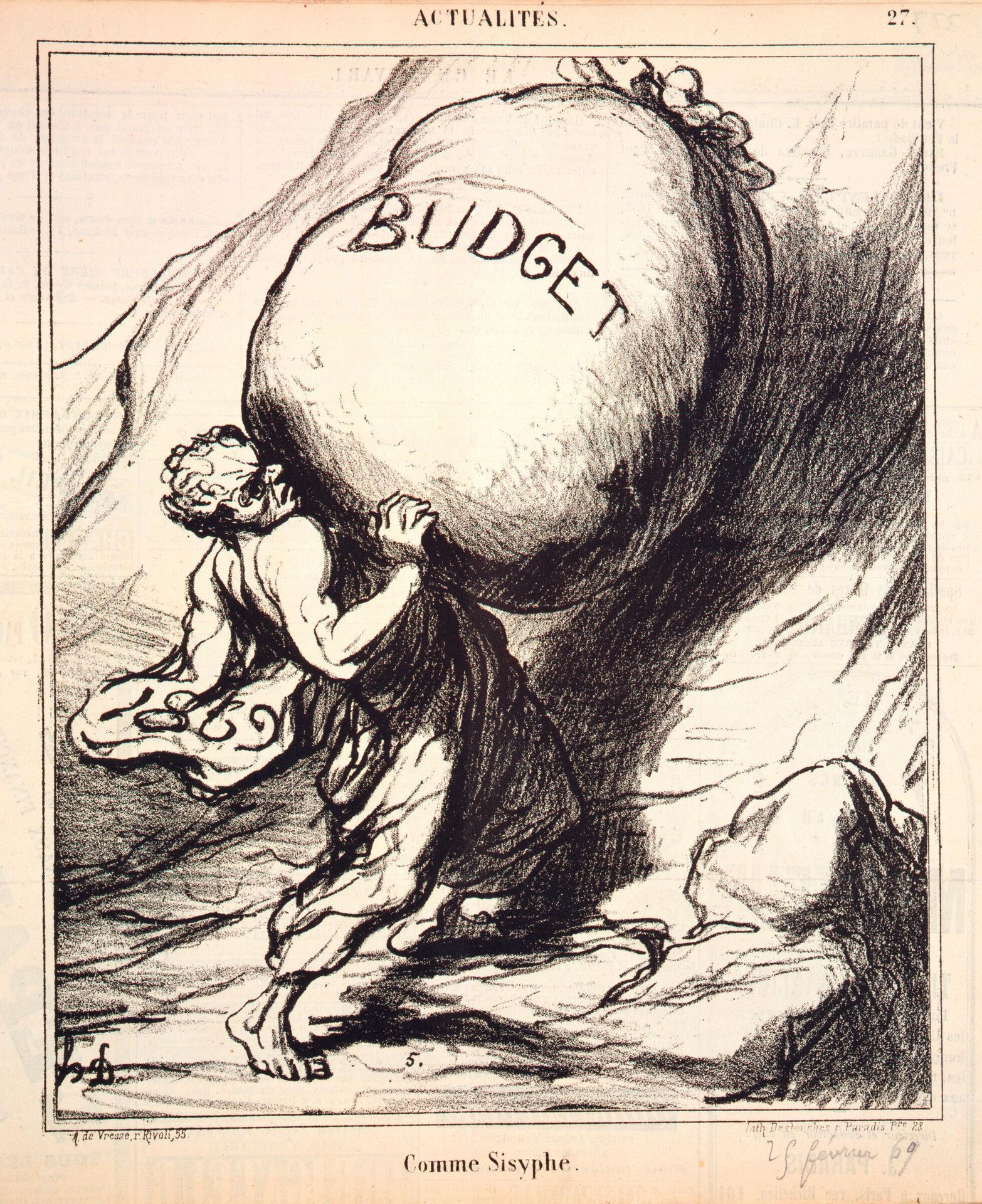 Like Sisyphus by Honoré Daumier