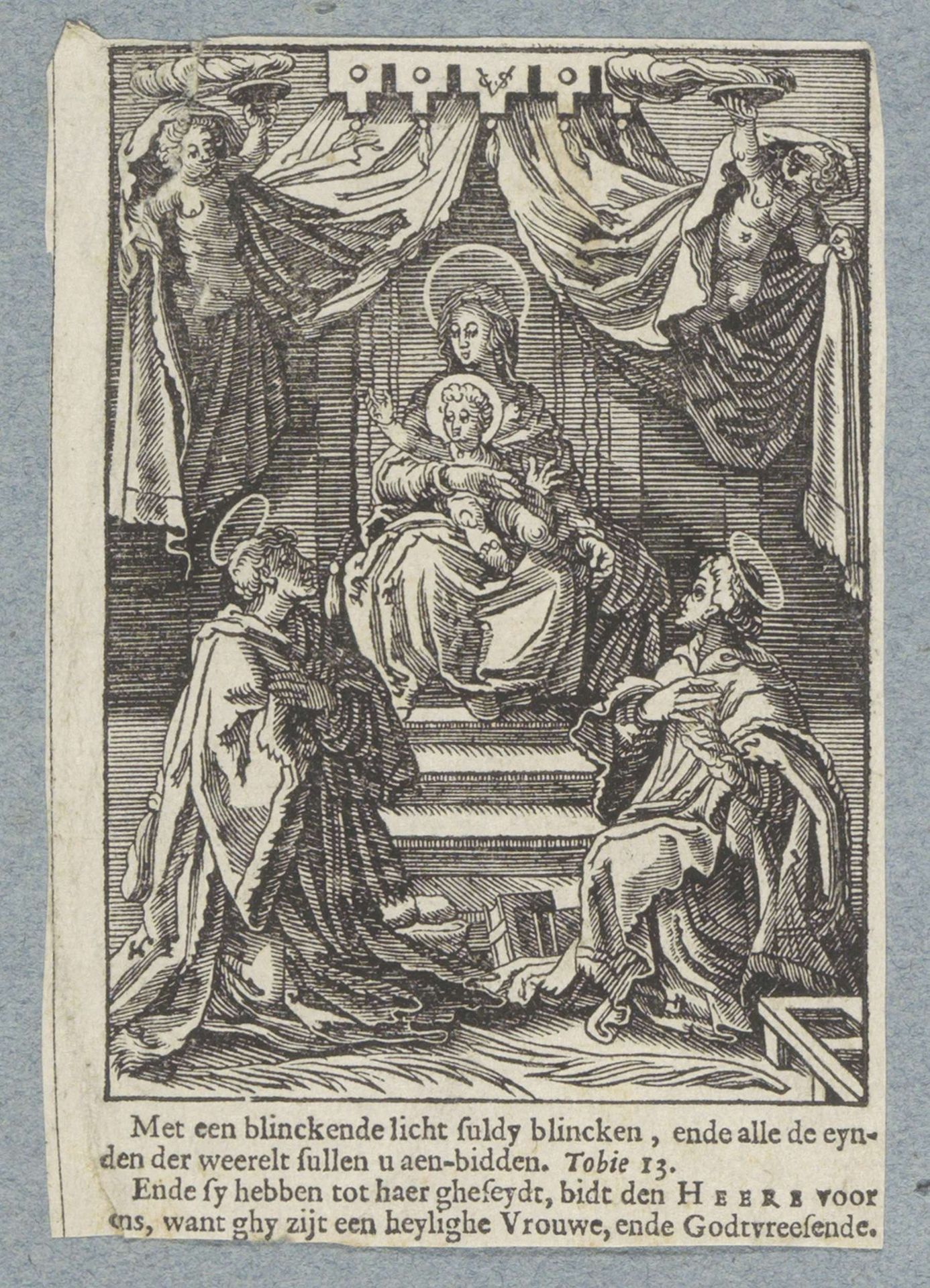 Getroonde Maria met het Christuskind en de heilige Stefanus en de heilige Laurentius by Christoffel van (II) Sichem