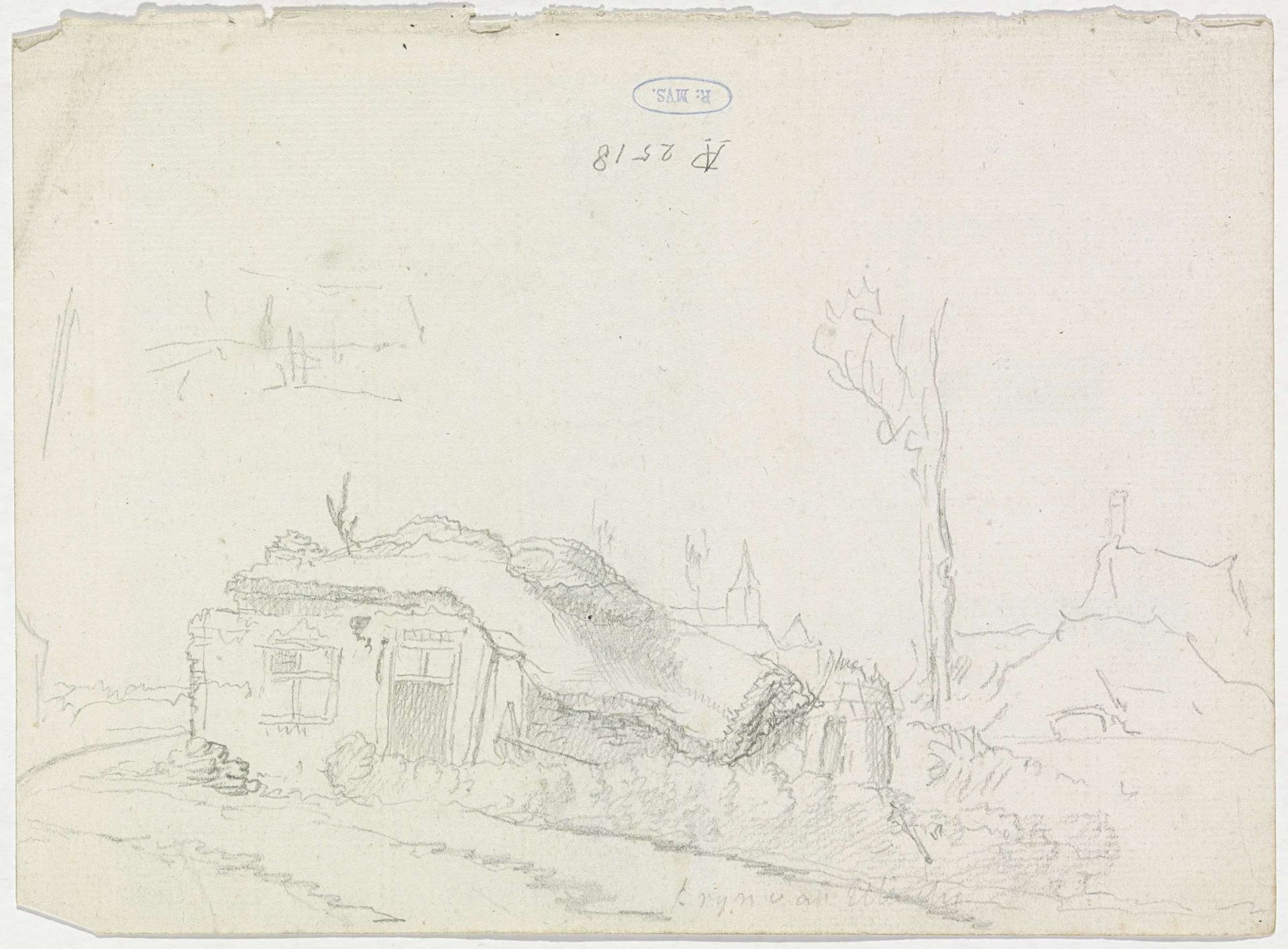 Verwoest huis, 1809 by Cornelis van Hardenbergh