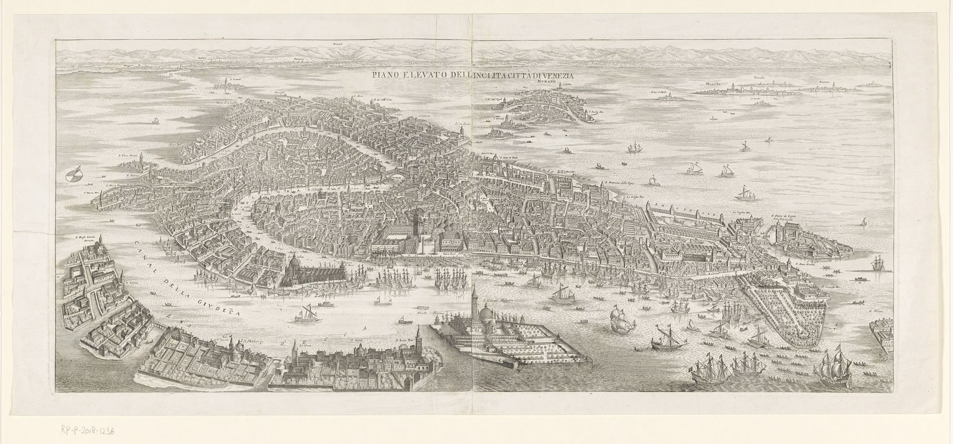 Gezicht op Venetië by Anonymous