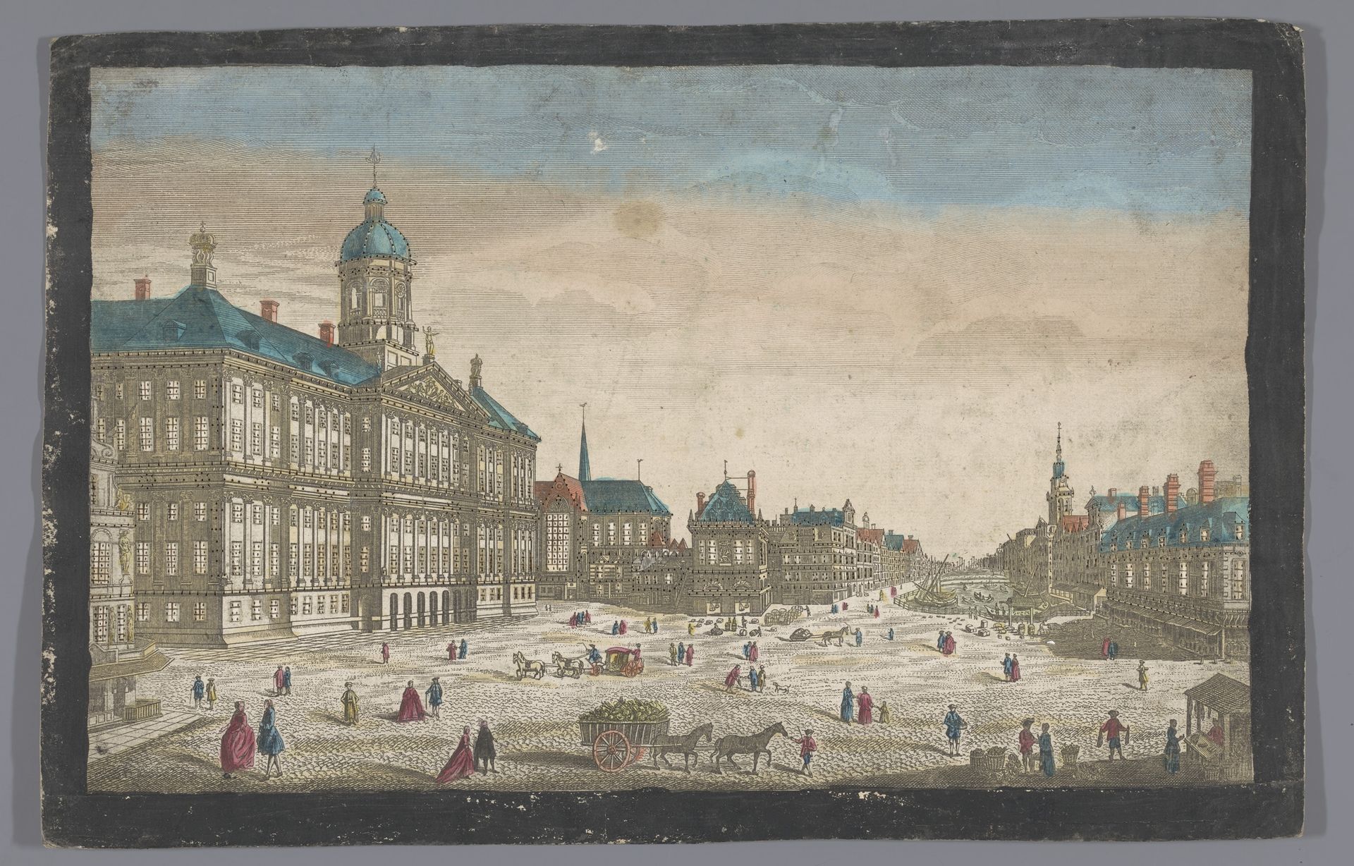 Gezicht op het Stadhuis en de Dam te Amsterdam by Jean-François Daumont