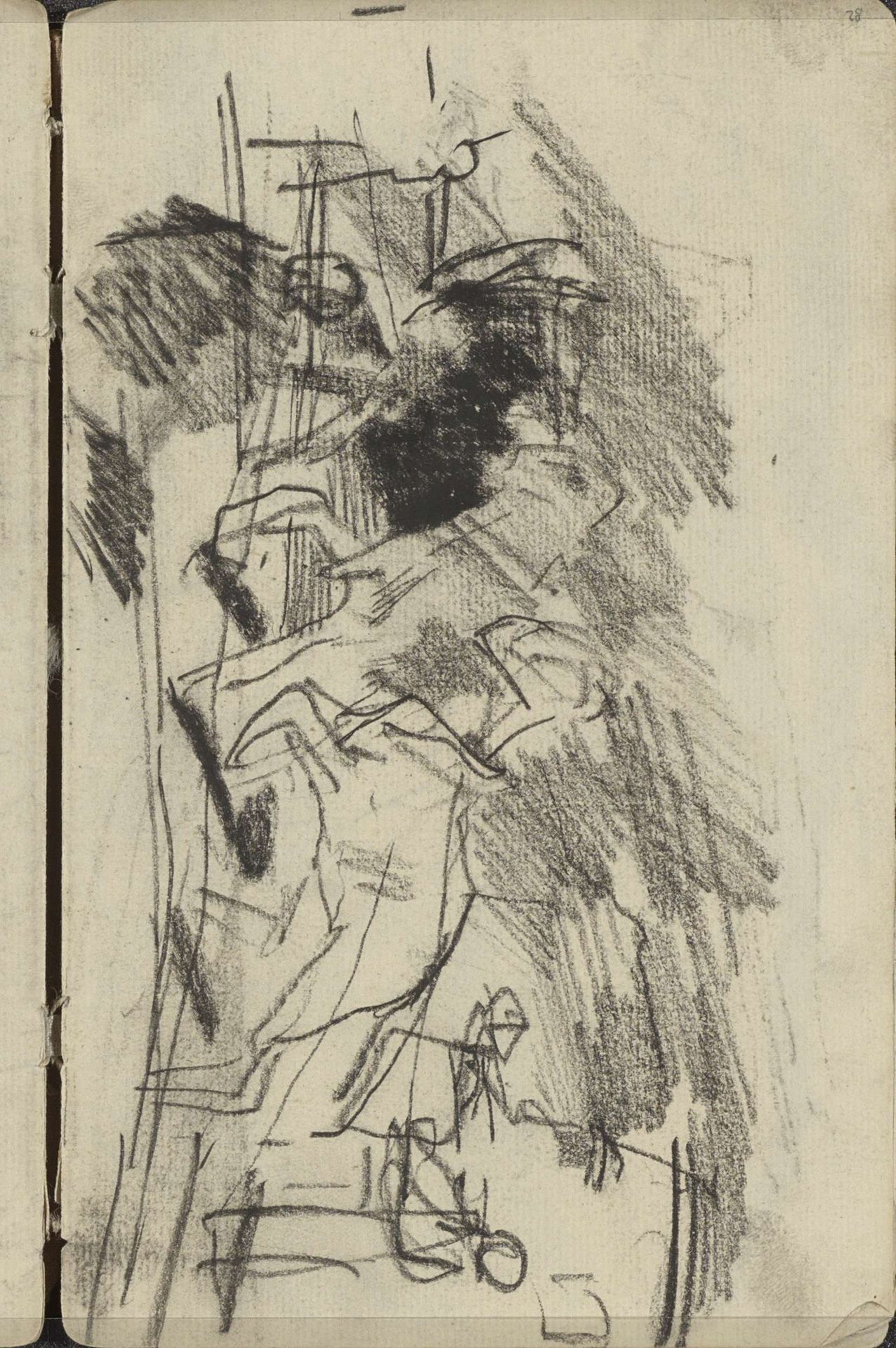 Figuren bij drie aangespannen paarden by George Hendrik Breitner