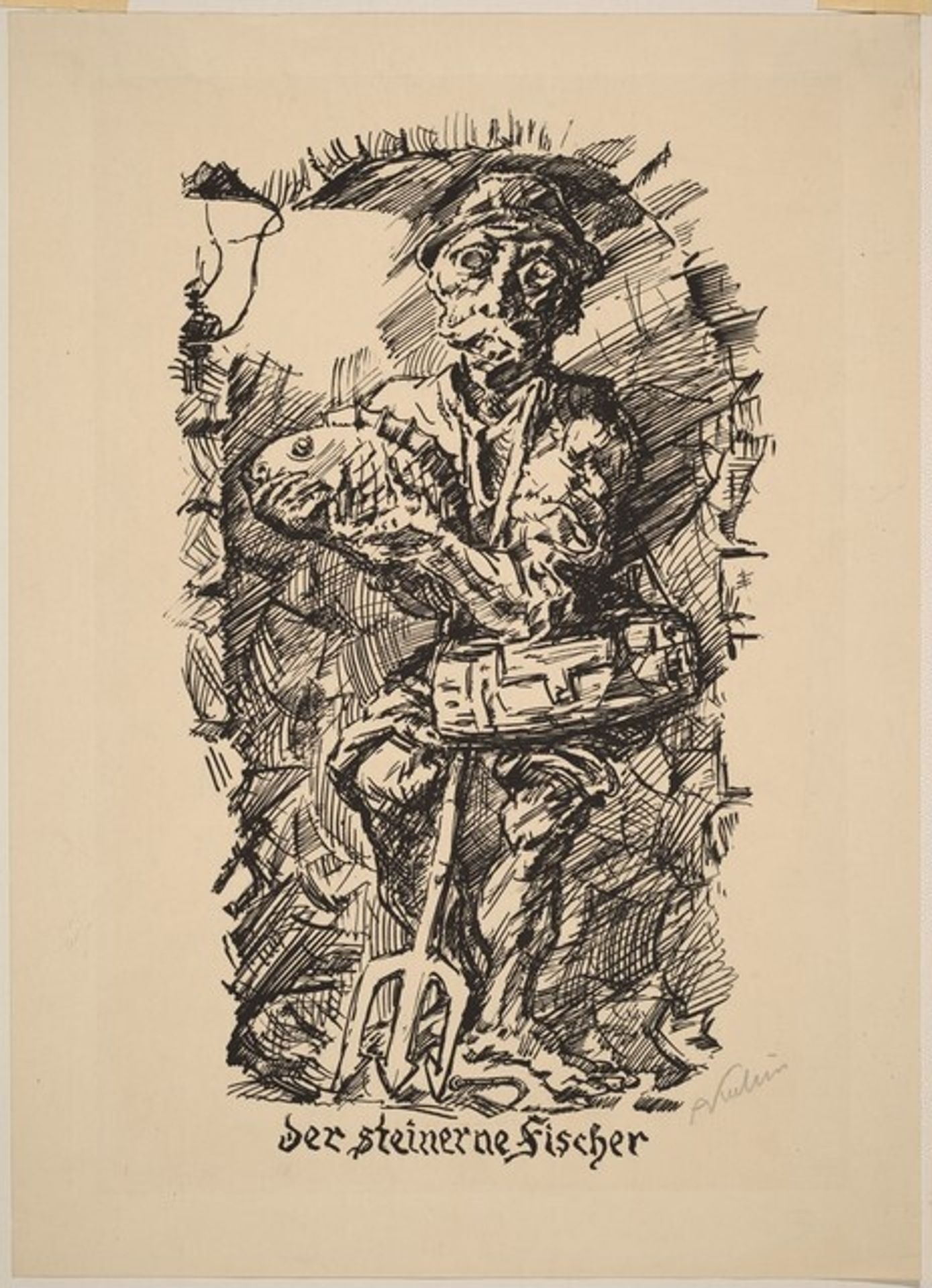 Der Steinerne Fischer (Stone Fisherman) by Alfred Kubin