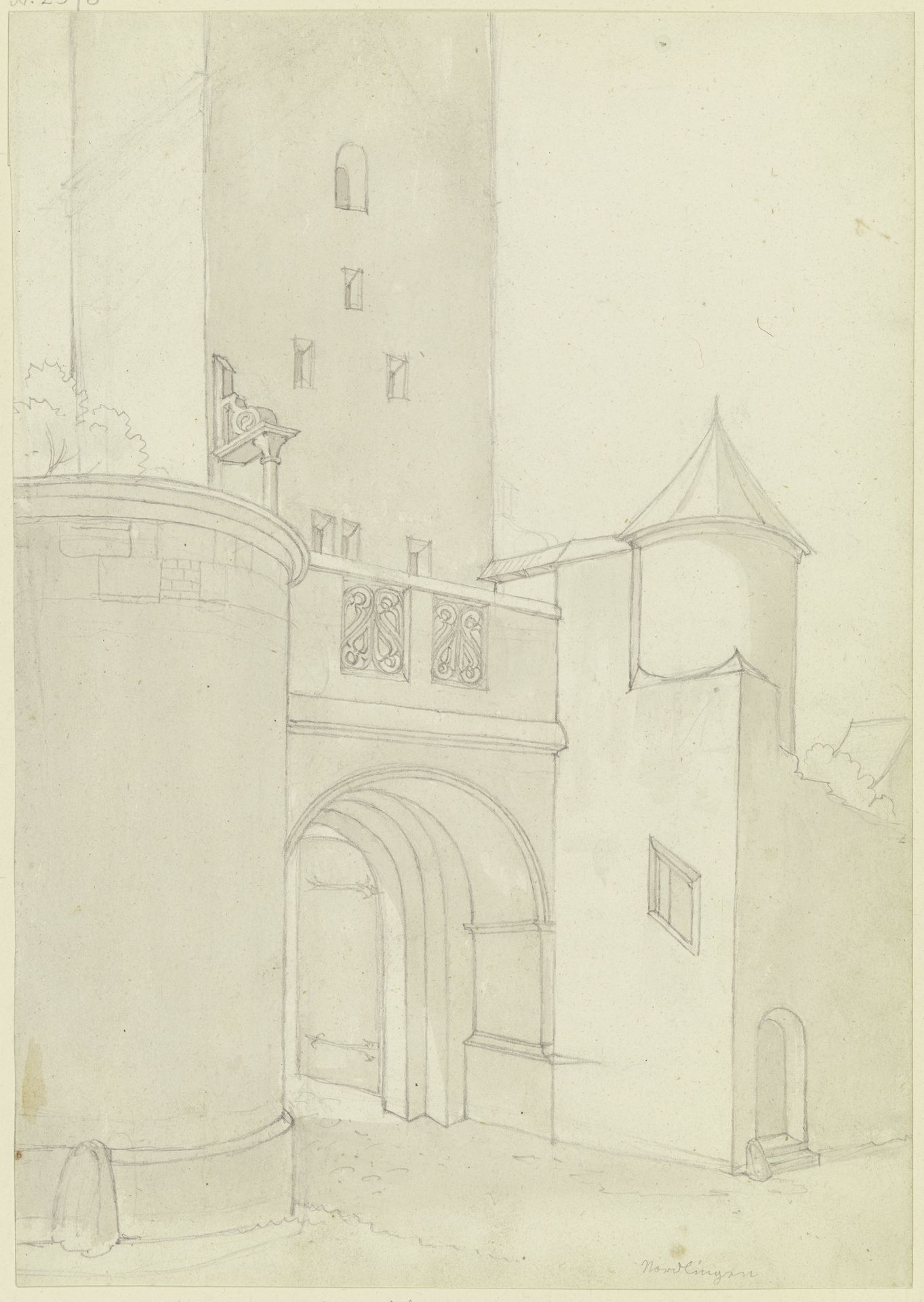Gate and tower at Nördlingen by Karl Ballenberger