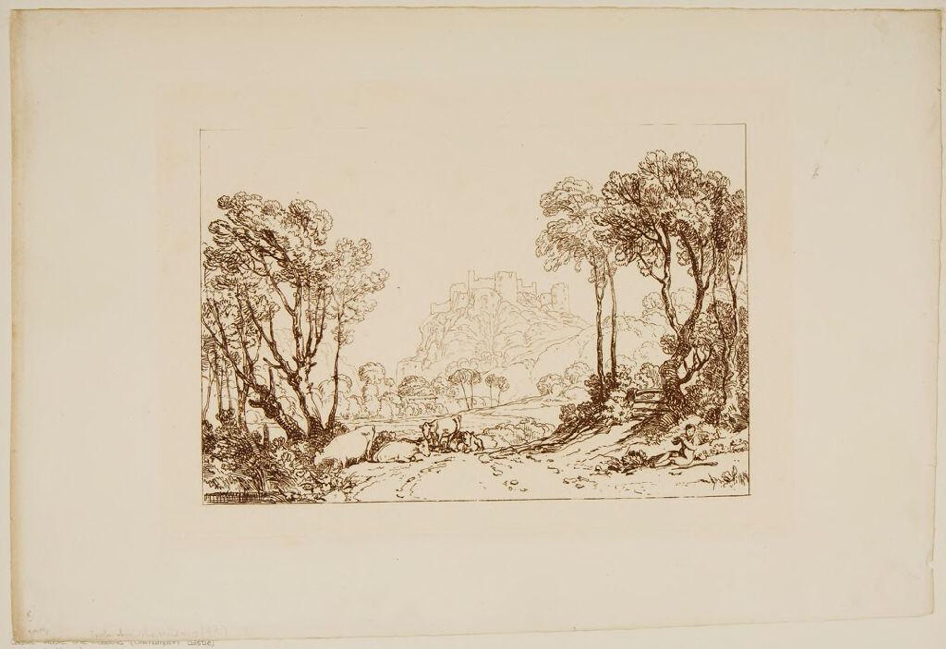 Castle above the Meadows by Joseph Mallord William Turner