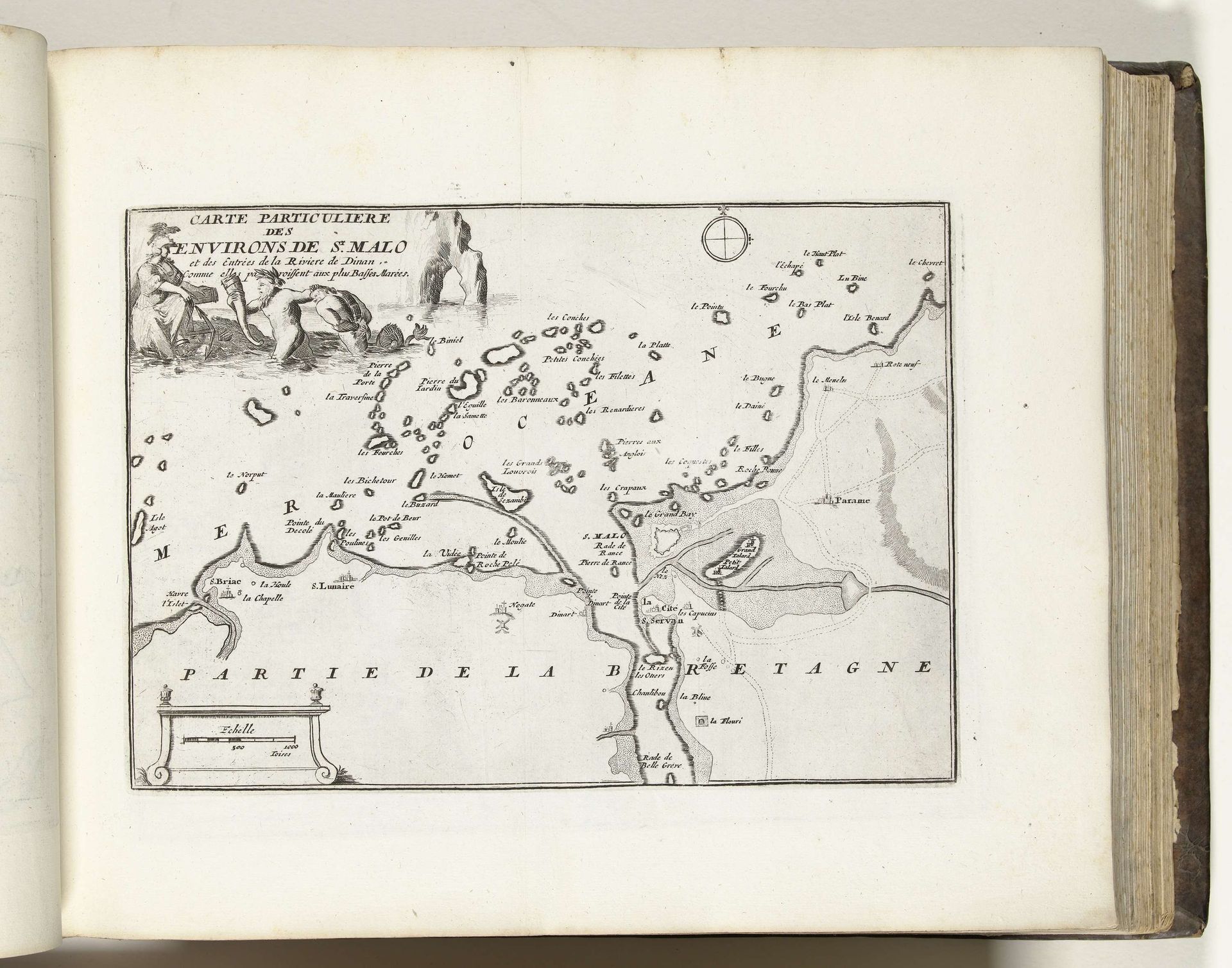 Kaart van de omgeving van Saint-Malo, ca. 1693-1695 by Anonymous
