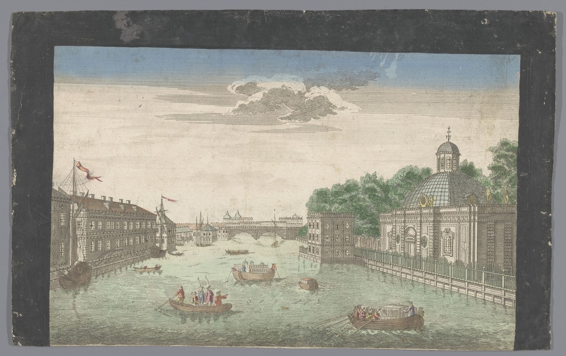 Gezicht op de rivier de Fontanka te Sint-Petersburg gezien vanaf de noordzijde by Jean-François Daumont