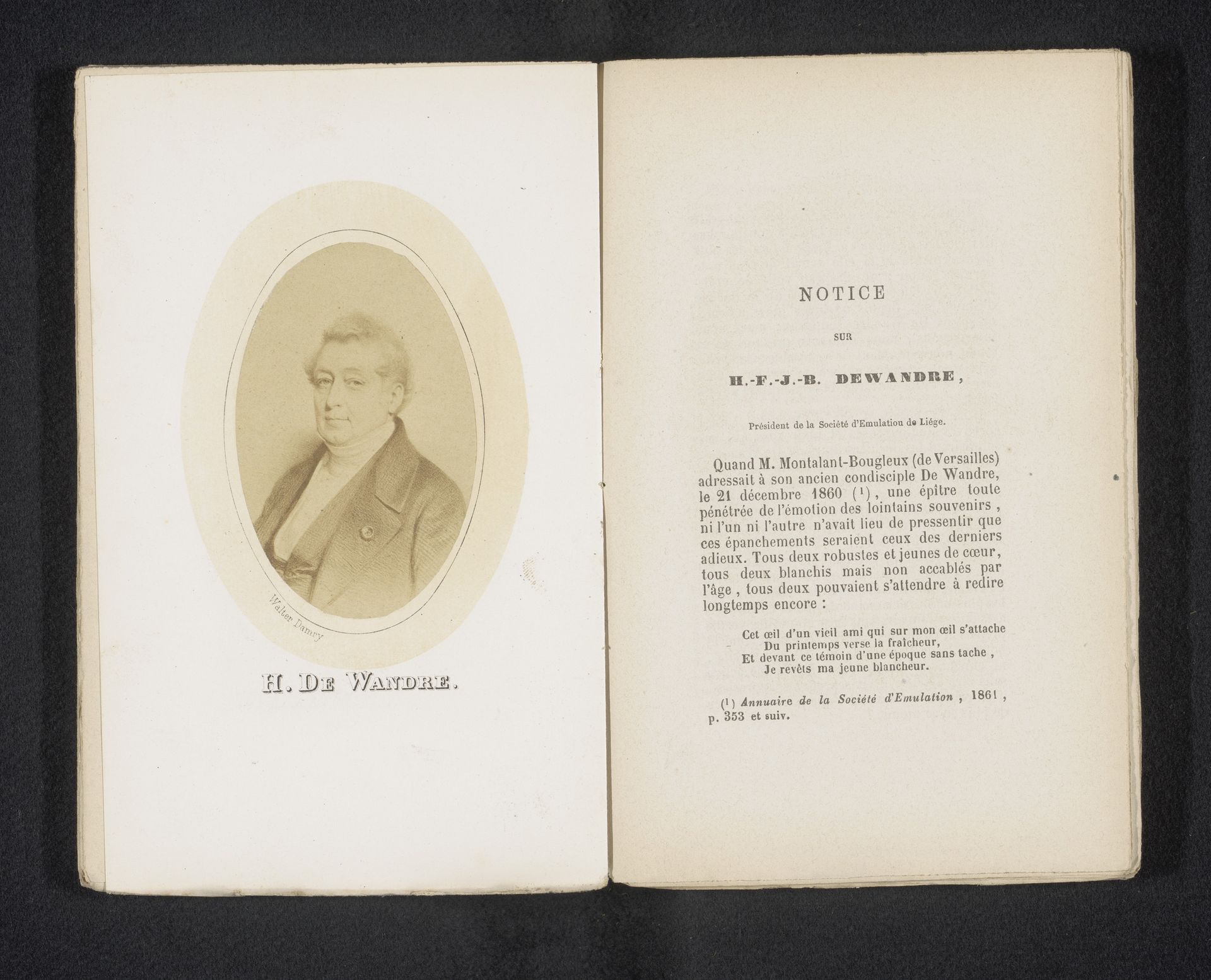 Portret van Henri Dewandre by Walter Damry