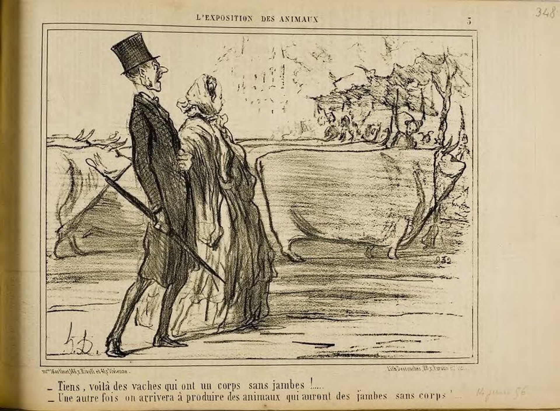 "Ah, here are some cows that have bodies without legs!" by Honoré Daumier