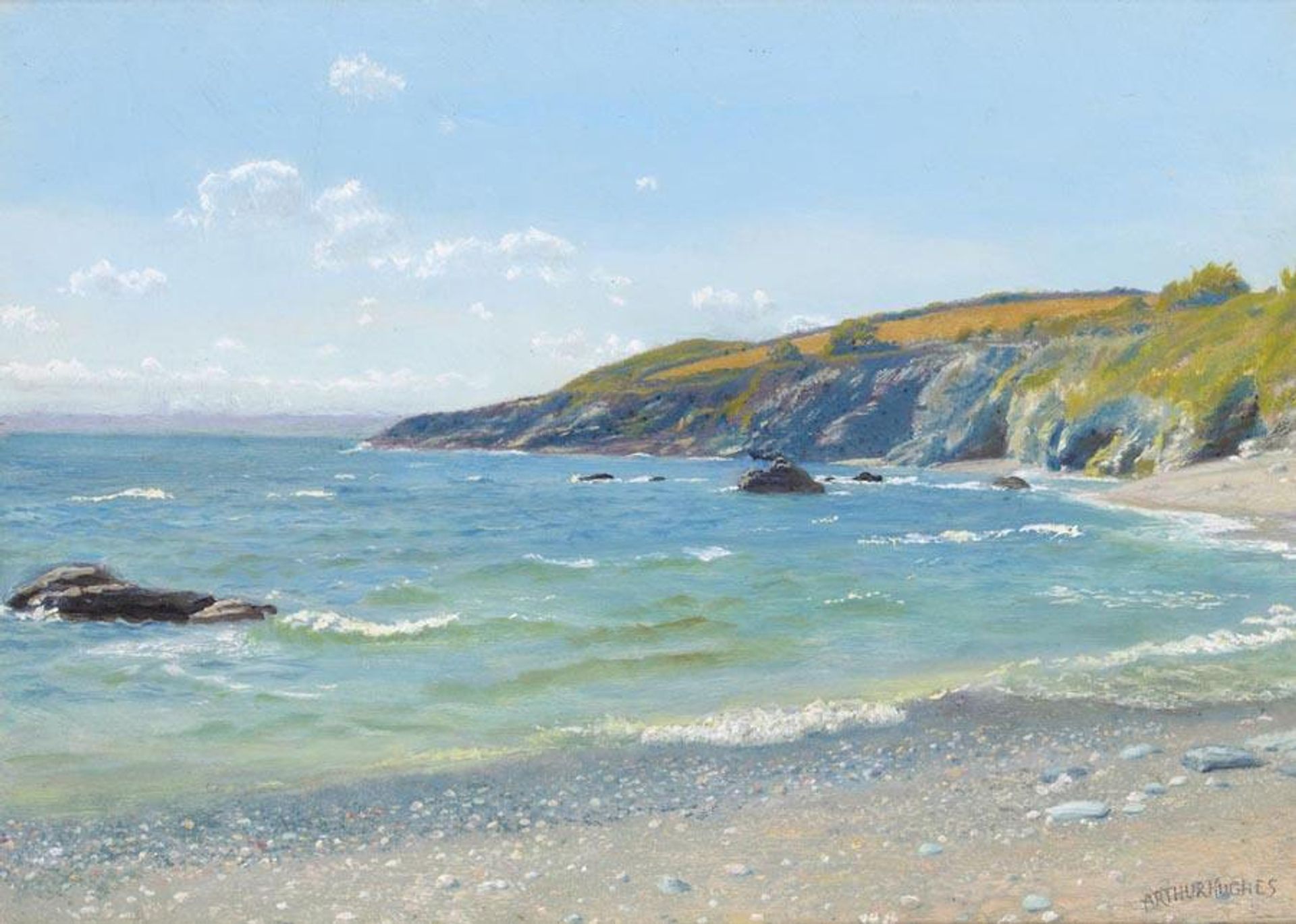 Perran Point - Cornwall by Arthur Hughes