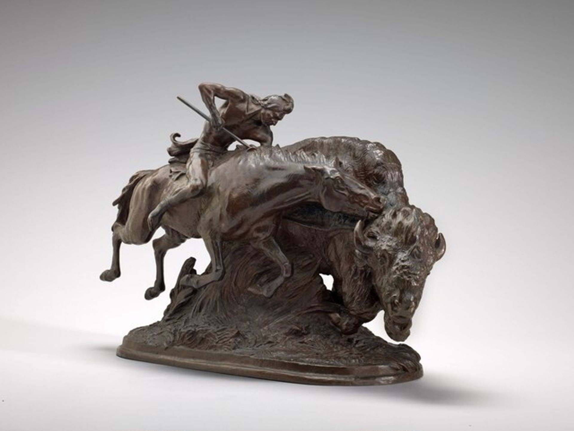 Indian Pursuing Buffalo by Alexander Phimister Proctor