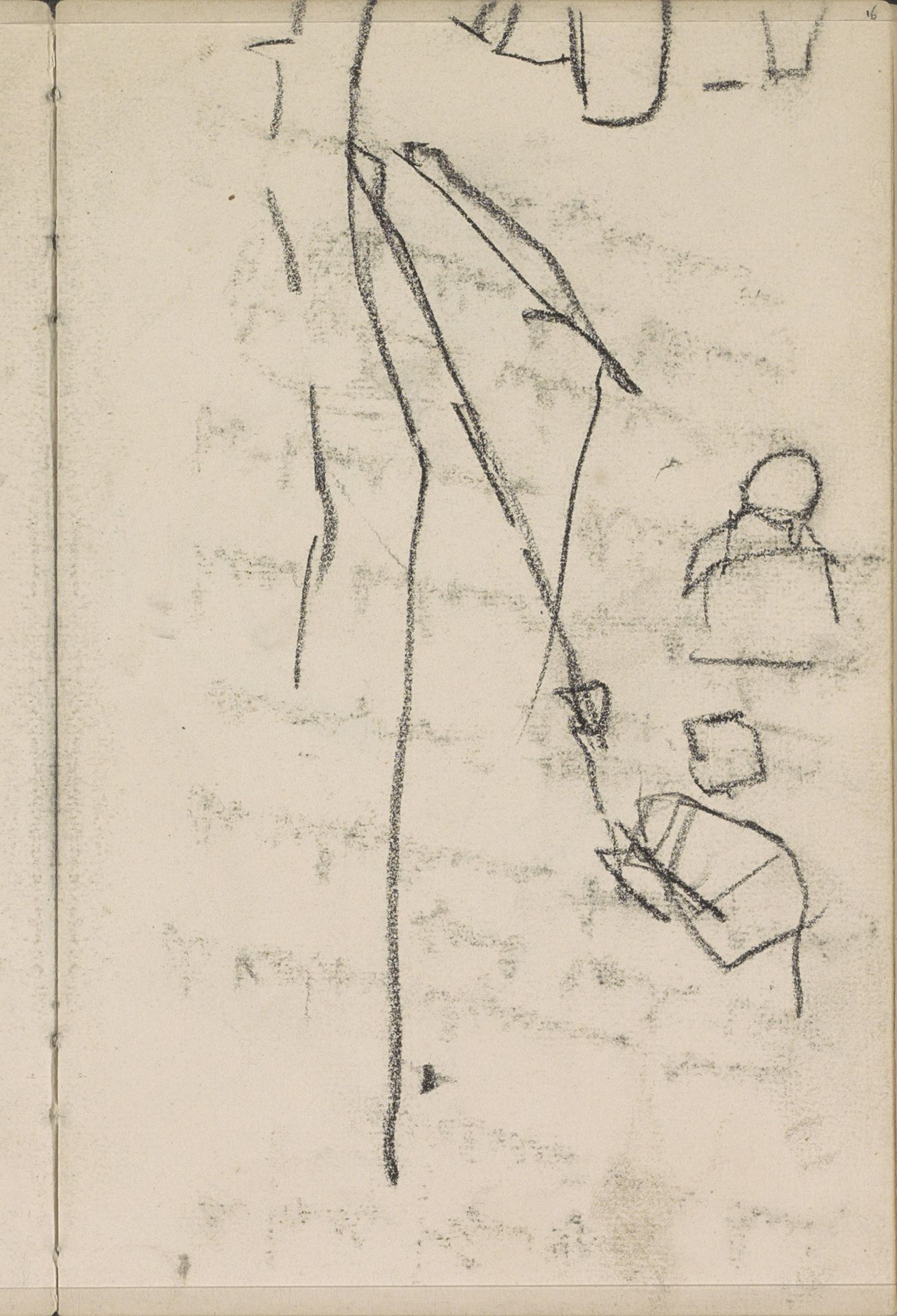 Figuurstudies en mogelijk een boom by George Hendrik Breitner