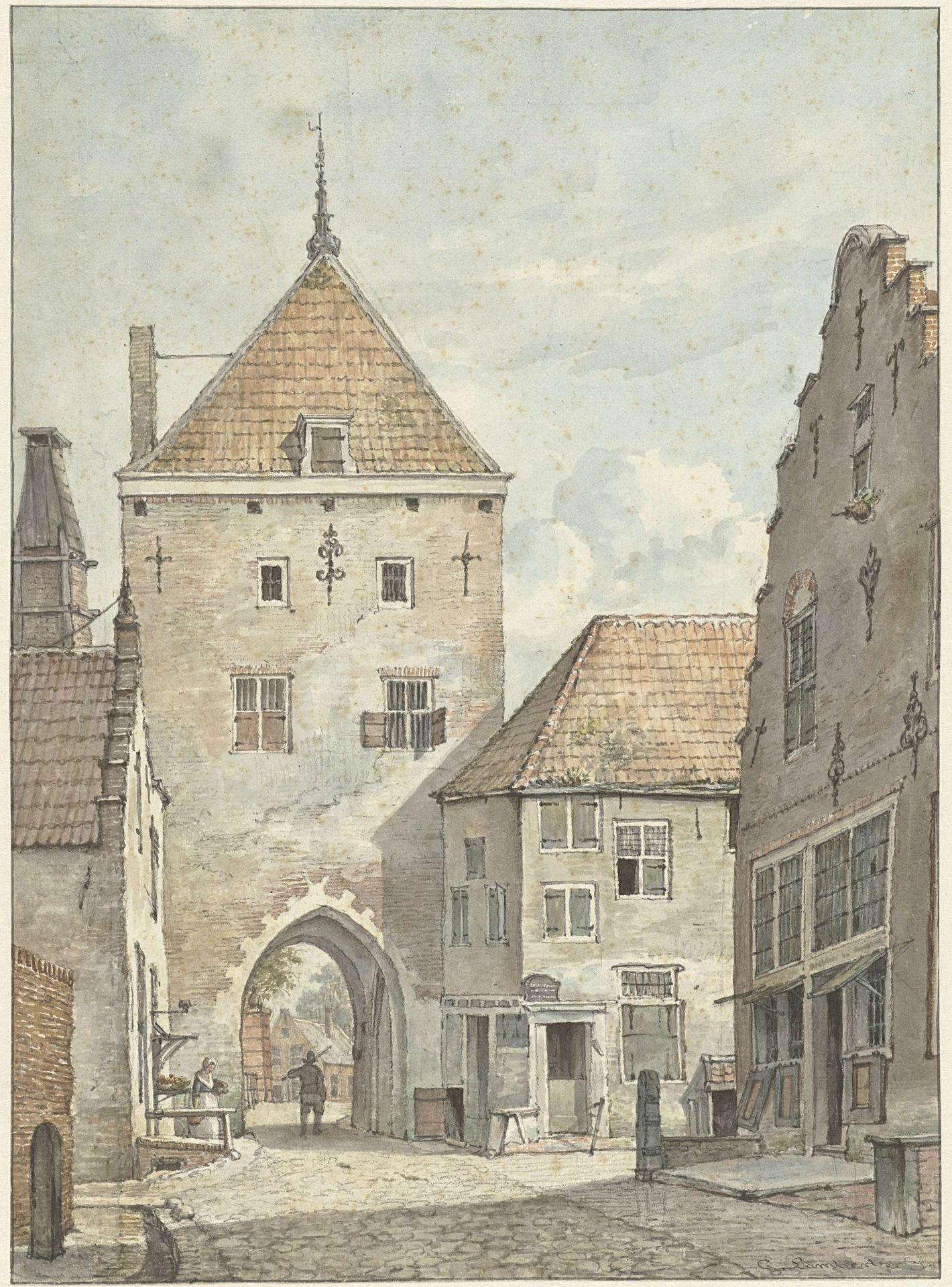De Landpoort te Vianen by Gerrit Lamberts