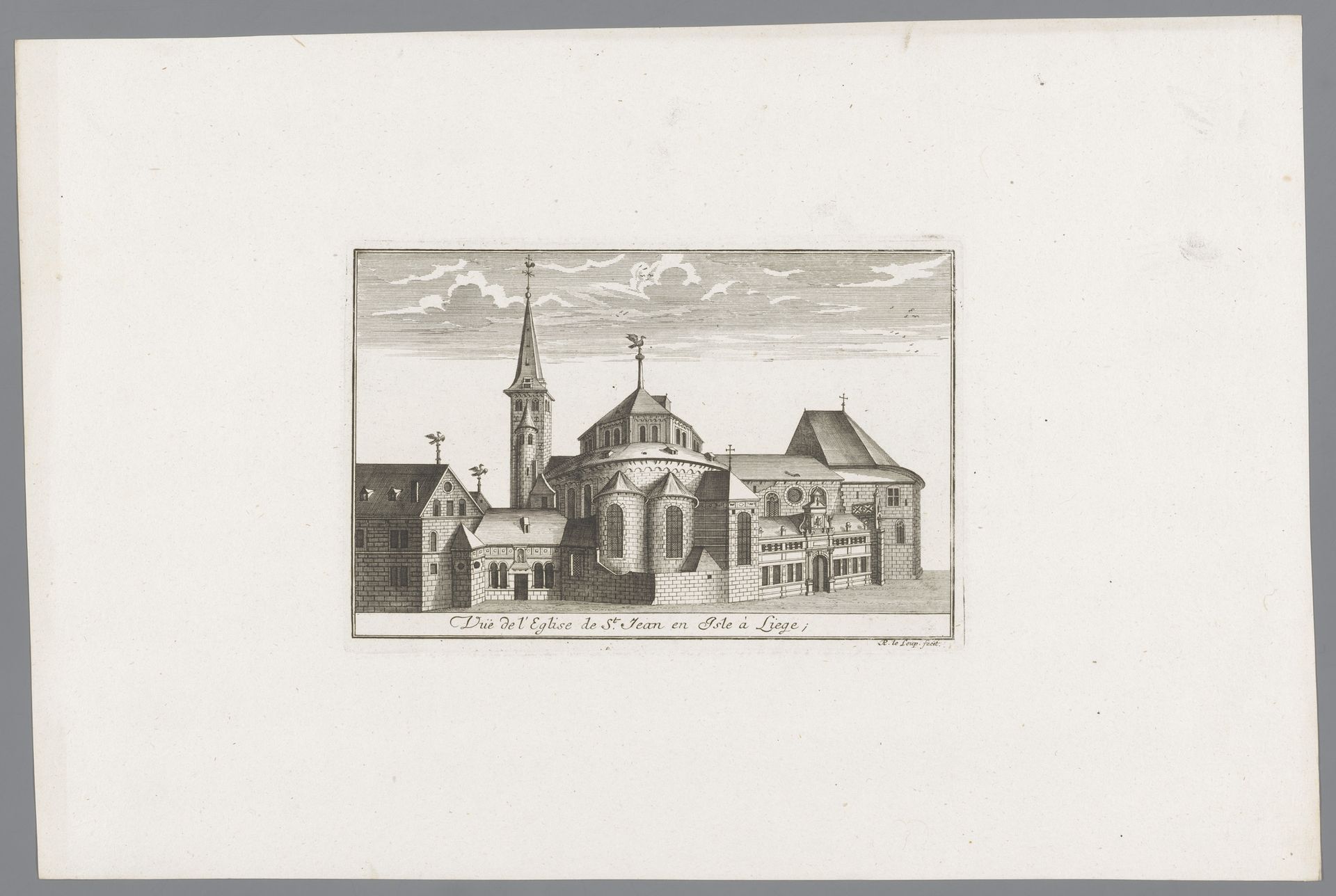 Gezicht op de Sint-Janskerk in Luik by Anonymous