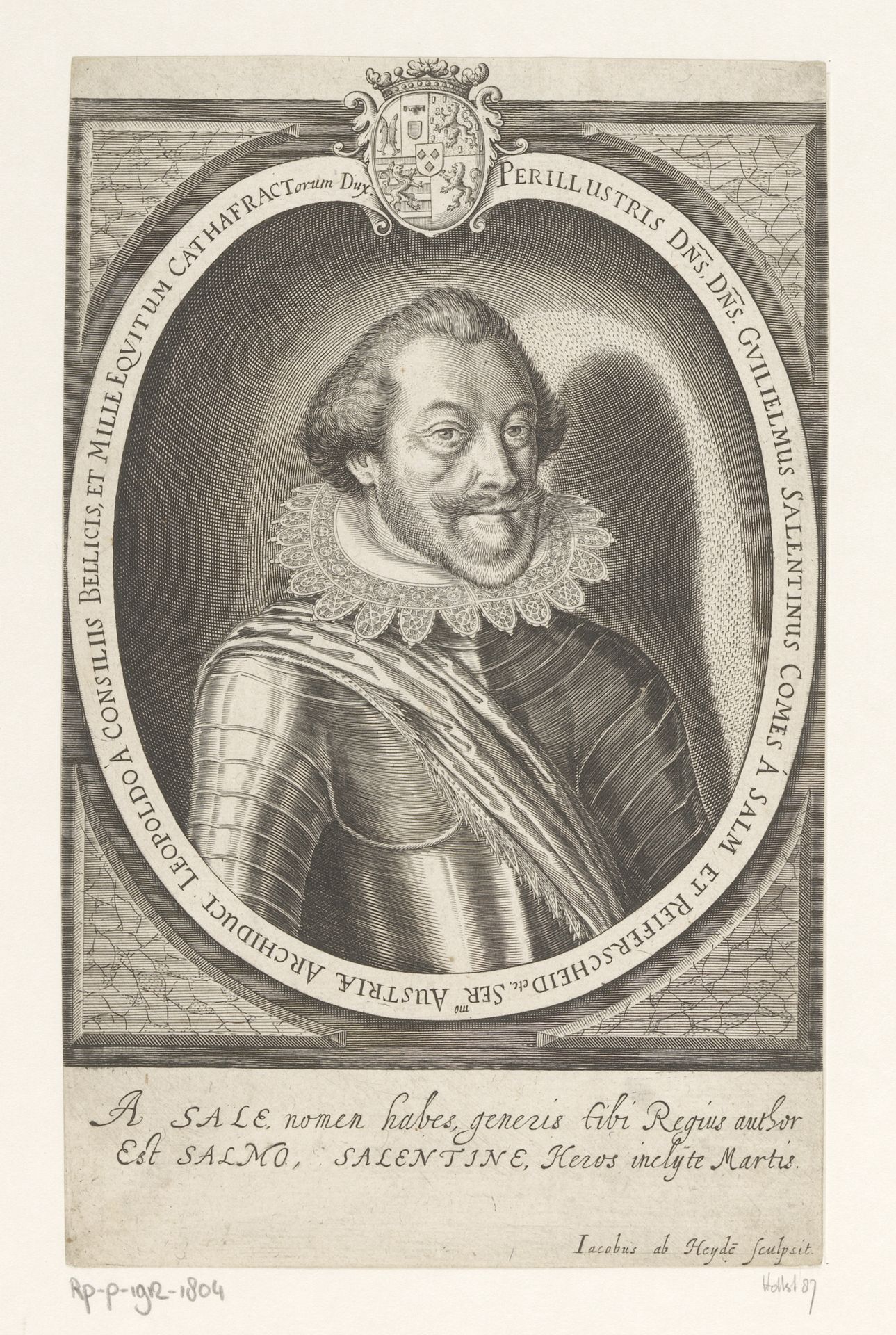 Portret van Wilhelm Salentin von Salm-Reifferscheidt by Jacob van der Heyden