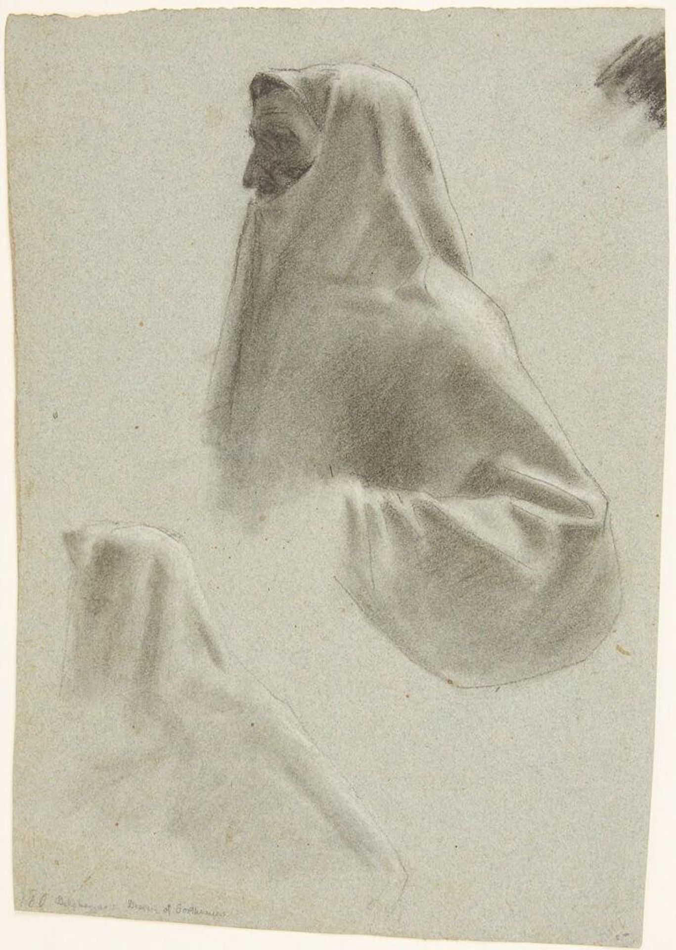 Two Studies for the Robes of a Soothsayer, for "Belshazzar's Feast" by Washington Allston