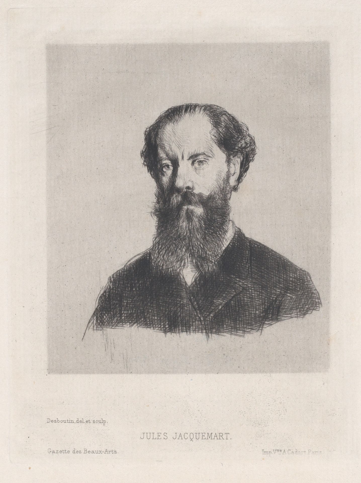 Portrait of Jules Jacquemart, from the "Gazette des Beaux-Arts" by Marcellin Desboutin