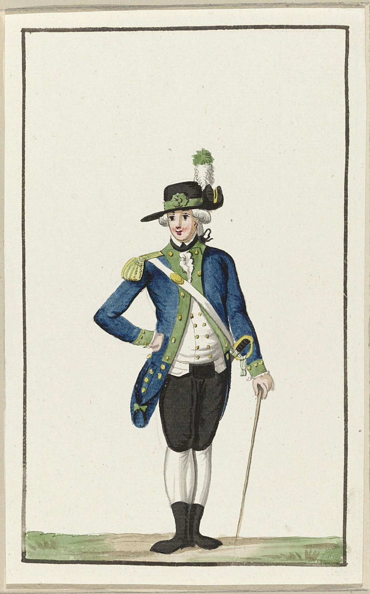 Montering van een Haarlemse kanonnier, ca. 1787 by Anonymous