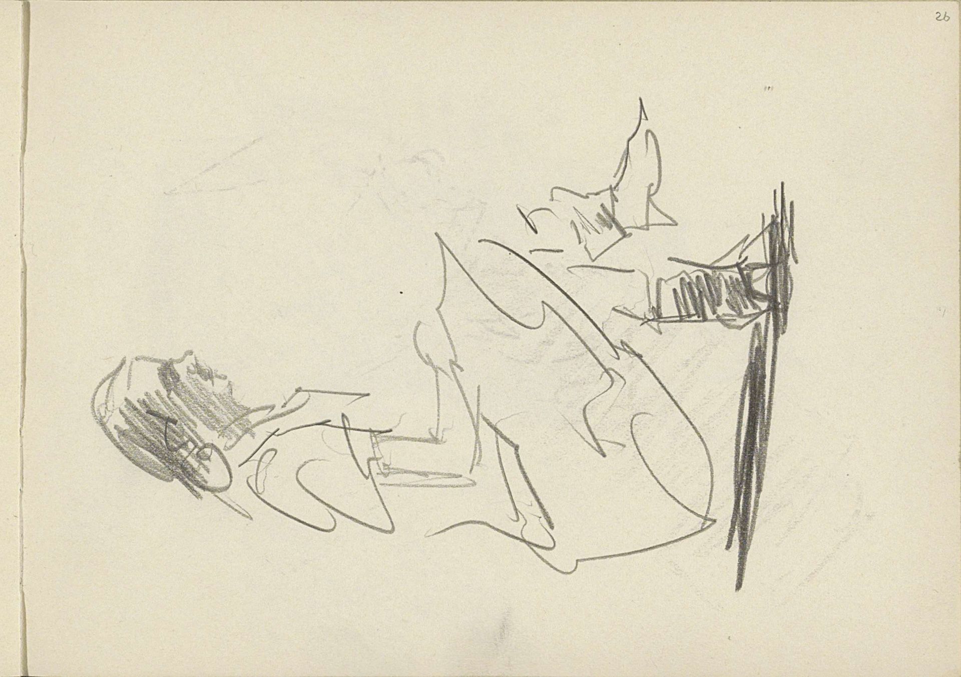 Zittende vrouw met haar benen over elkaar, in profiel by Isaac Israels