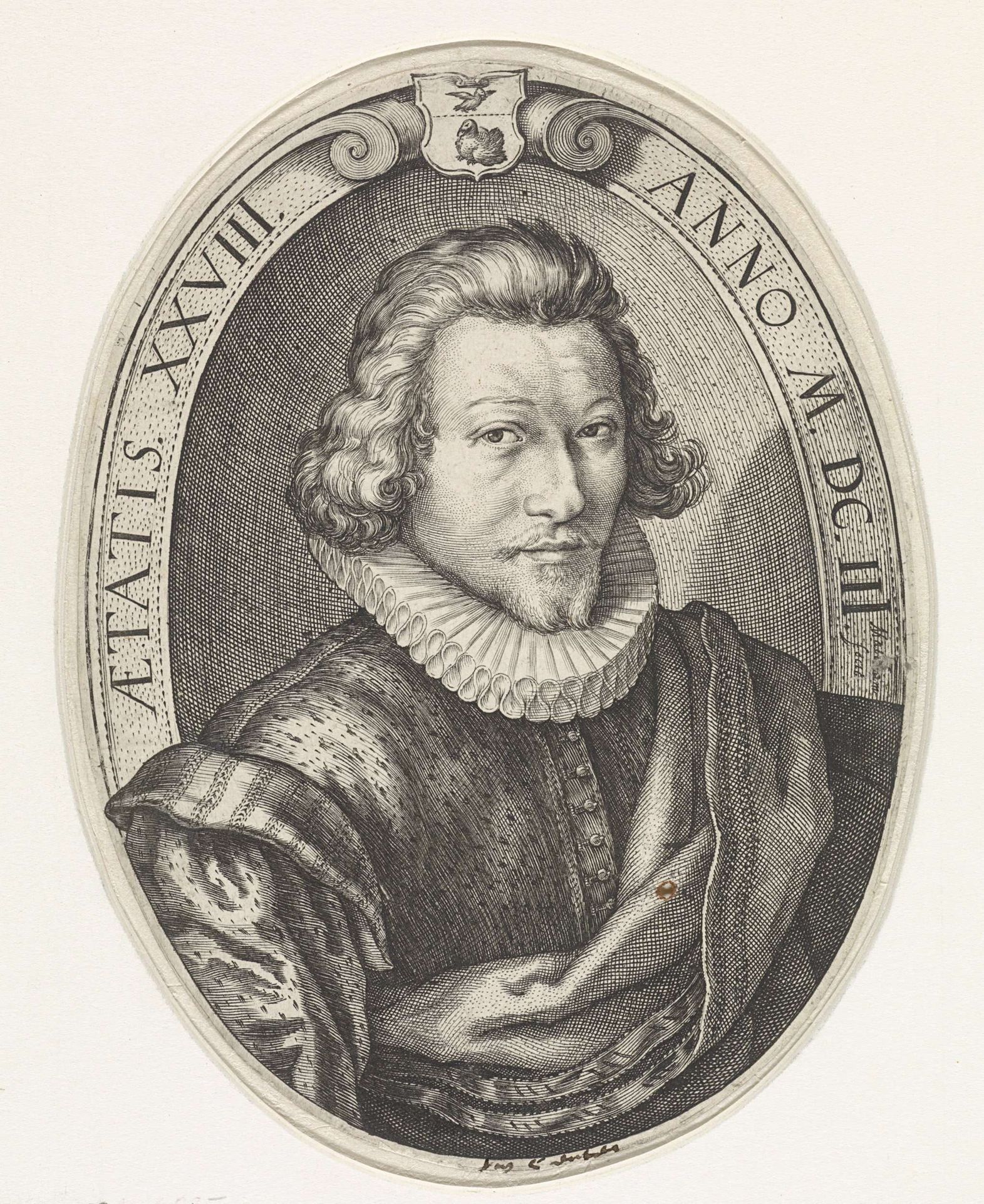 Portret van Jan Centen Coster op 28-jarige leeftijd by Jacob Matham