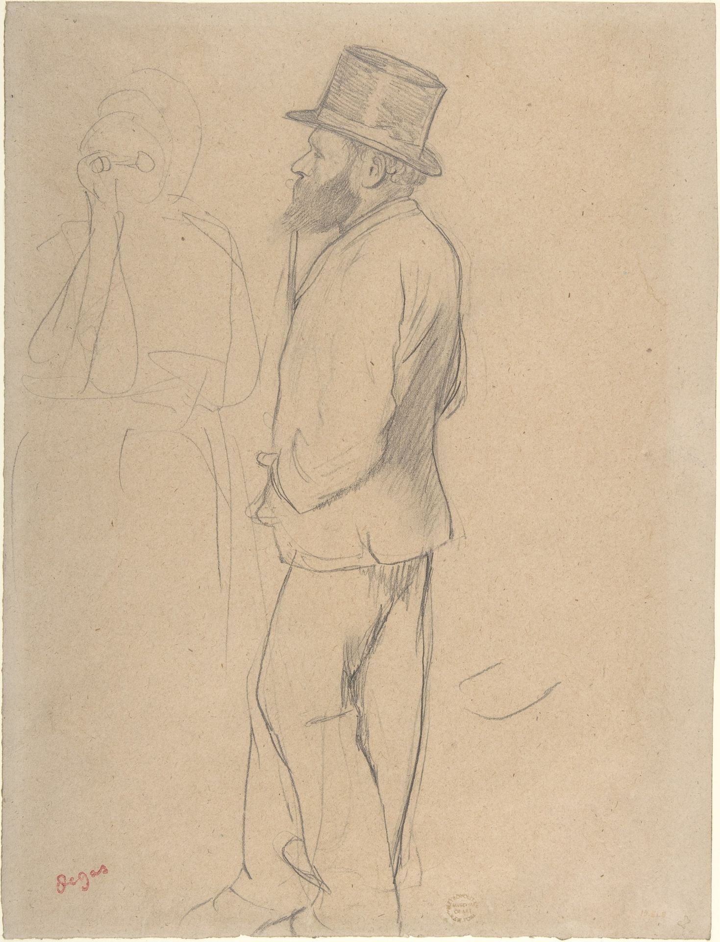Édouard Manet at the Races by Edgar Degas