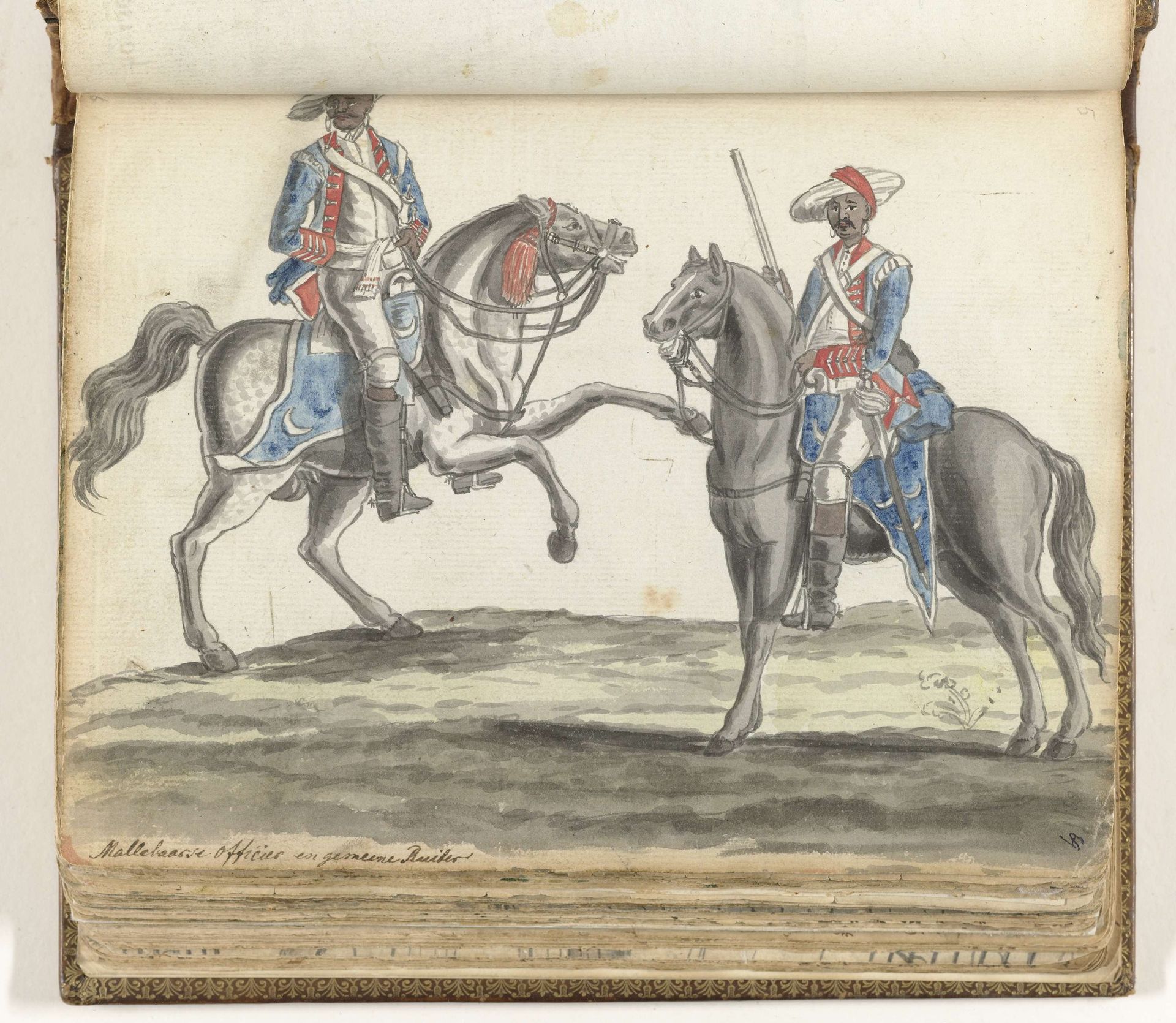 Mallabaarse officier en ruiter by Jan Brandes