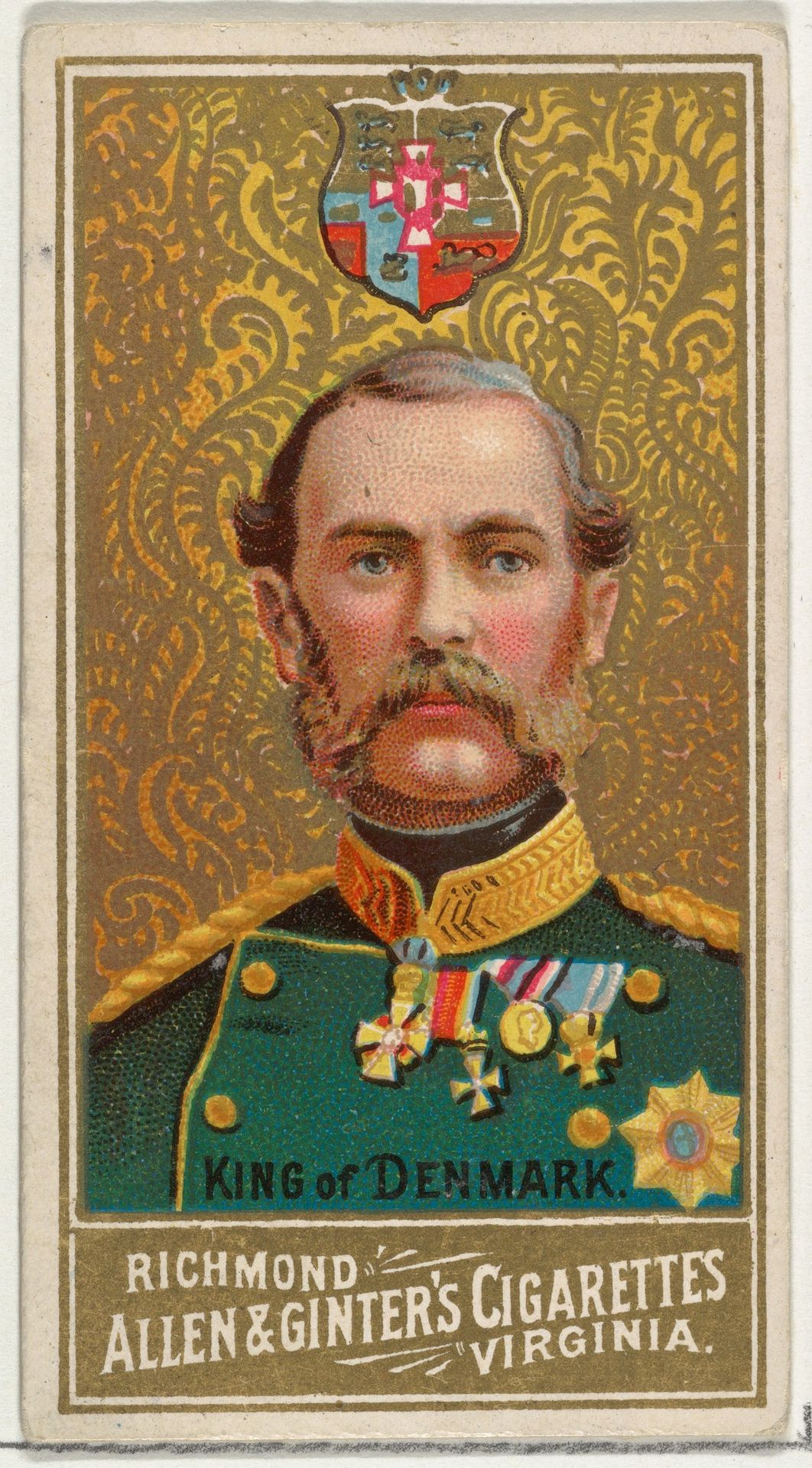 King of Denmark, from World's Sovereigns series (N34) for Allen & Ginter Cigarettes by Allen & Ginter