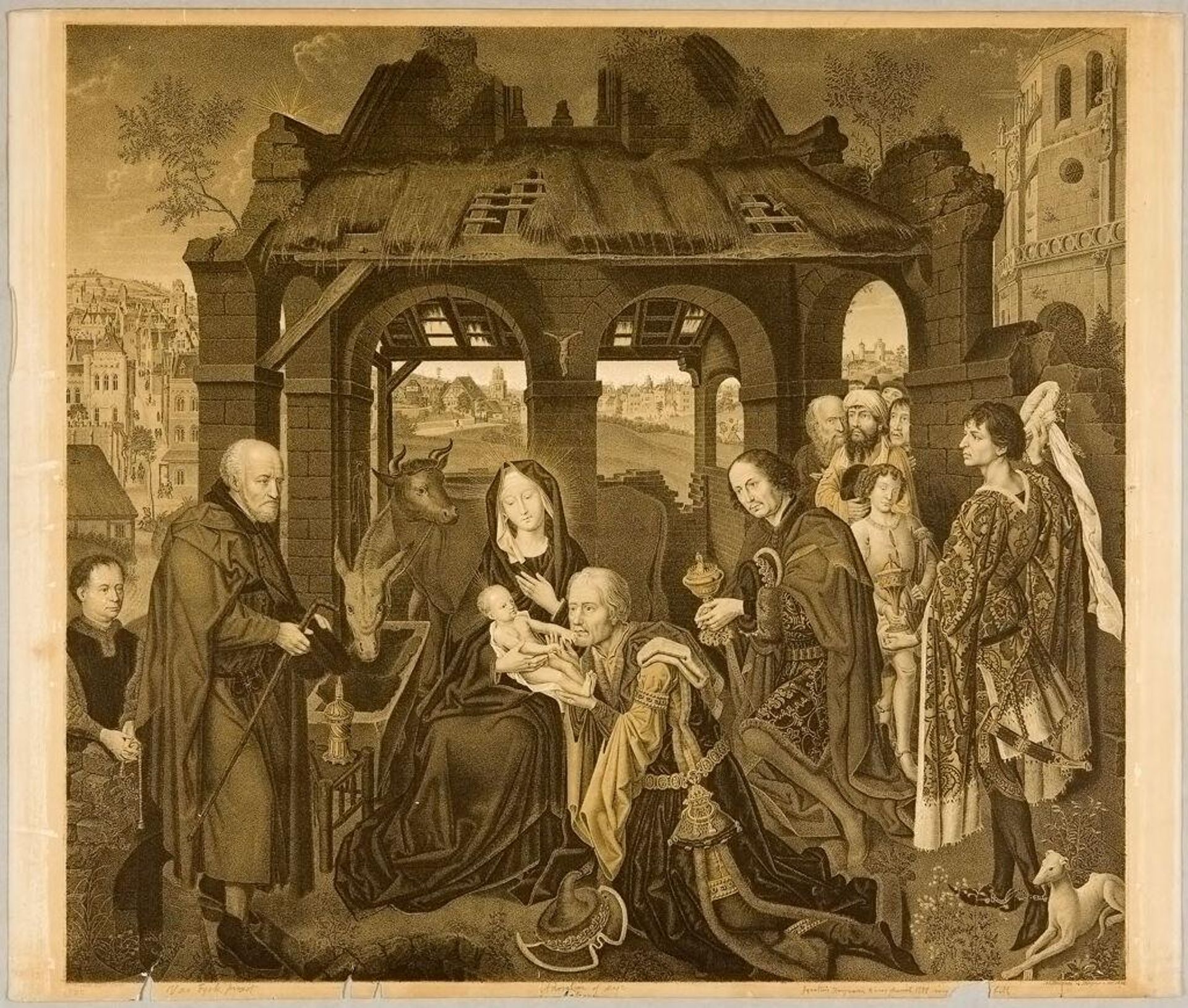Adoration of the Magi by Johann Nepomuk Strixner