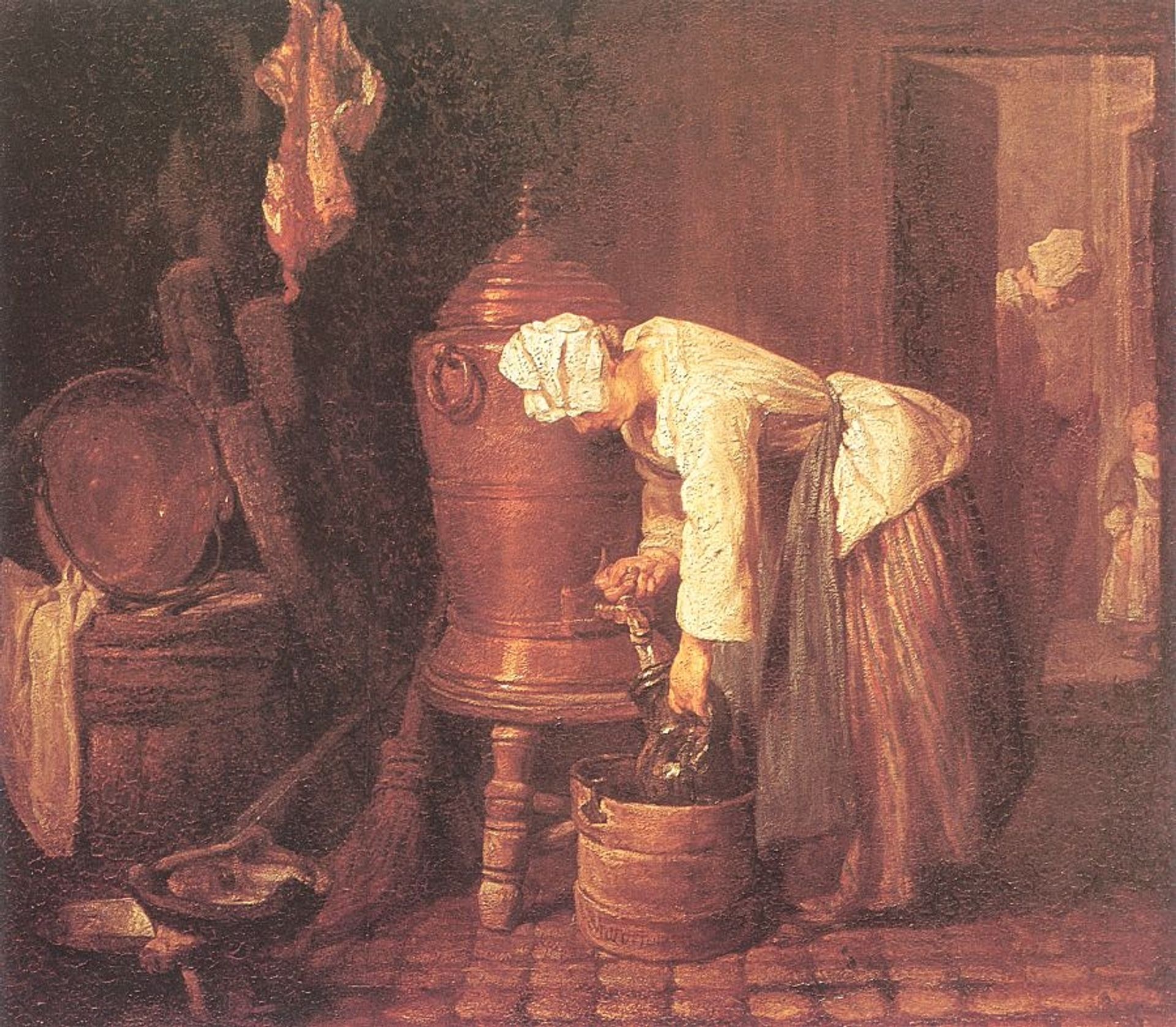 Woman Drawing Water from an Urn by Jean-Baptiste-Simeon Chardin