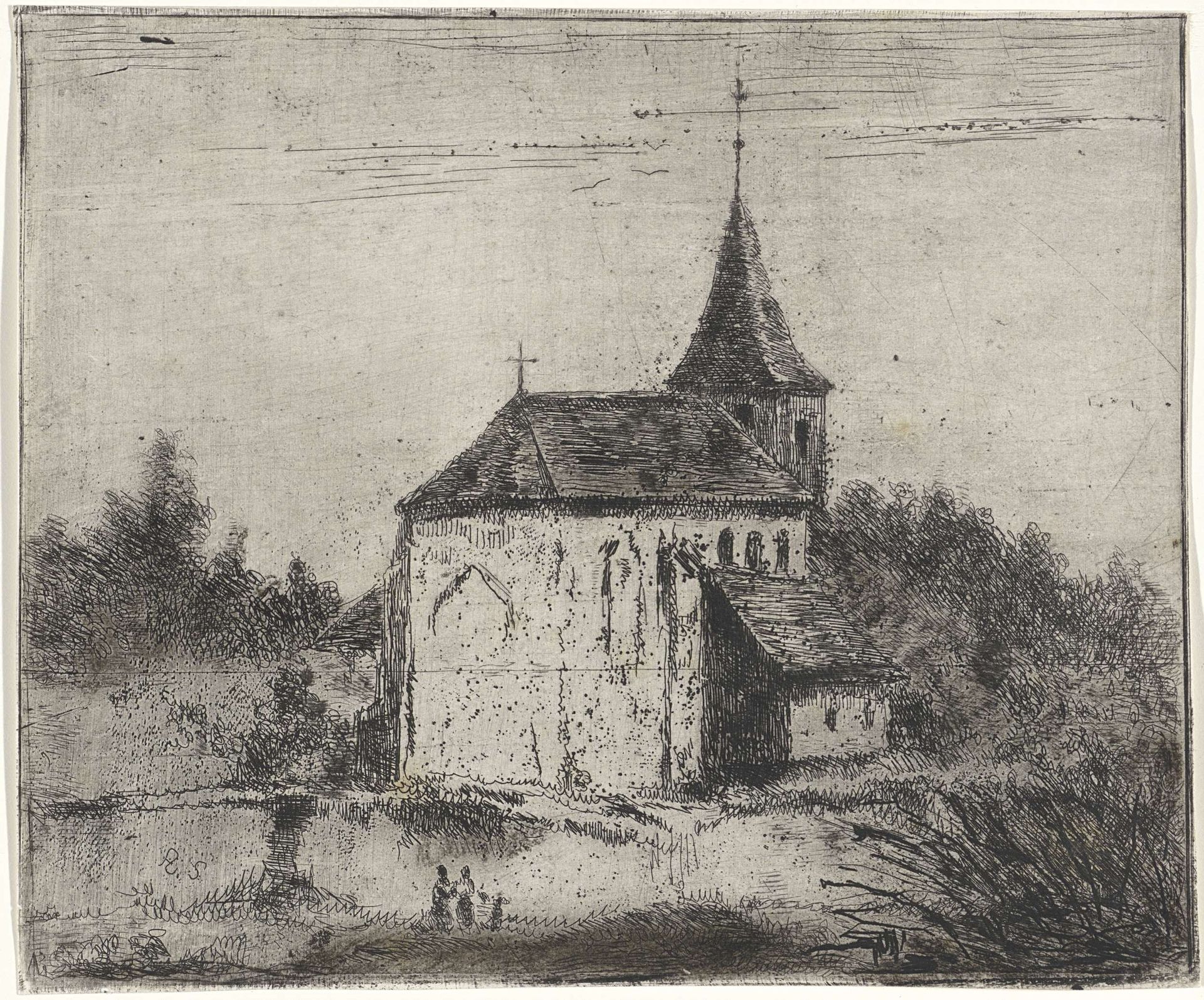 Kleine kerk by Alexander Schaepkens