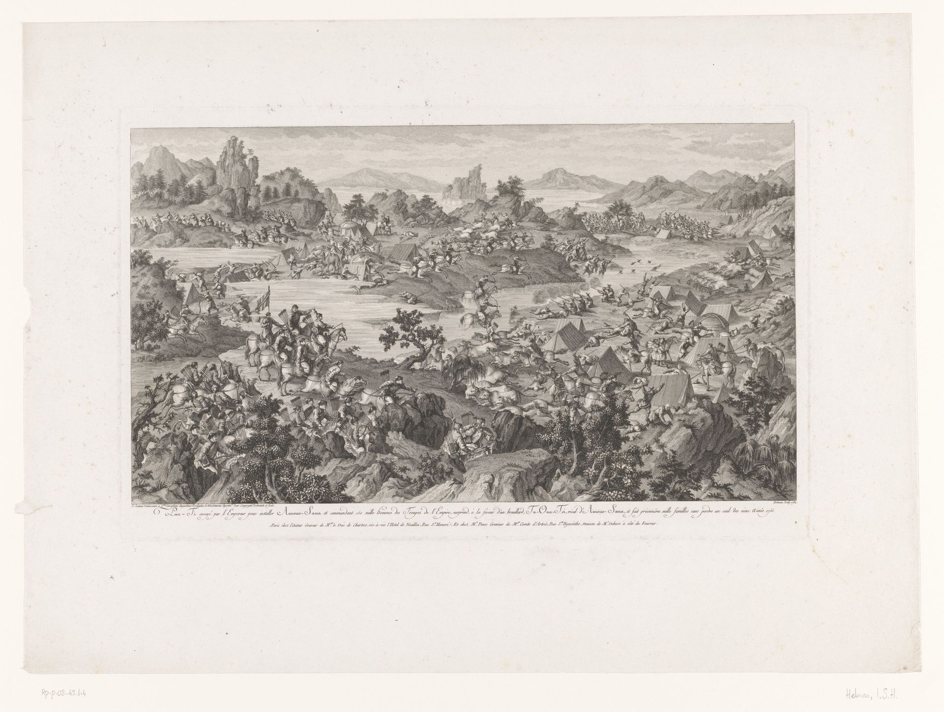 Aanval van het keizerlijke leger onder leiding van Pan-Ti op het leger van Dawaci by Isidore-Stanislas Helman