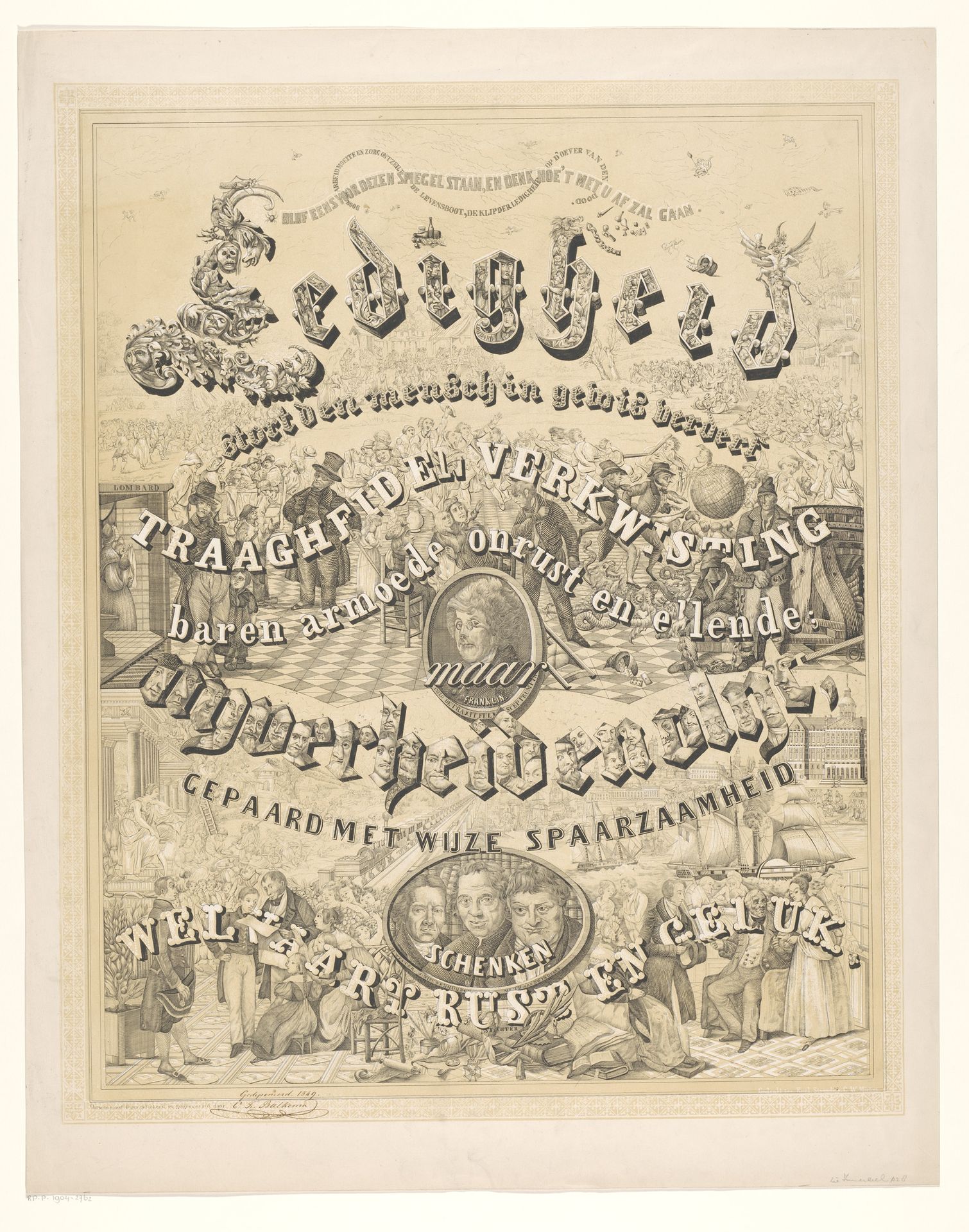 Citaat over luiheid, verkwisting en nijverheid by Cornelis Filippus Balkema