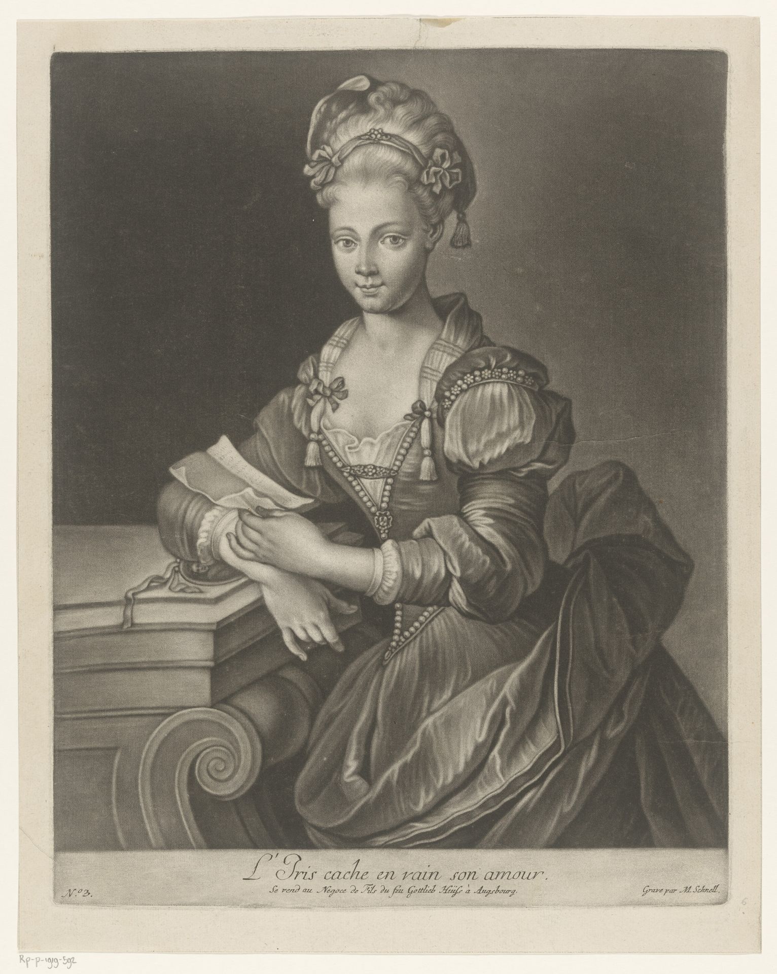 Brieflezende jonge vrouw by Michael Schnell